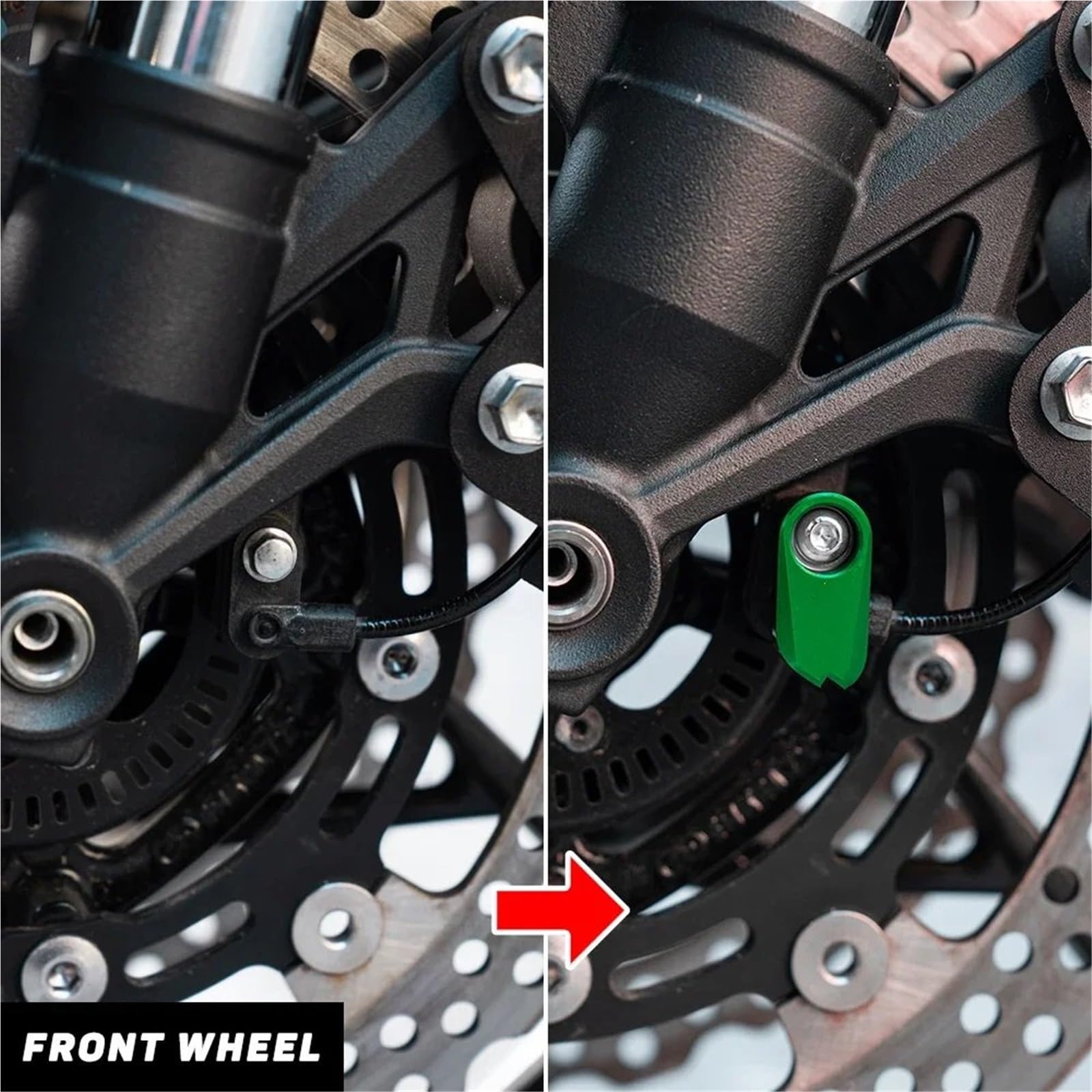 Osłon Zacisku Hamulcowego Pasuje do Kawasaki Z900 Z900RS Z900SE 2017-2024 Motocykl Przedni Zacisk Hamulcowy Tarczowy Osłona Ochronna Dekoracyjna Tarczy(1 Set-Green)