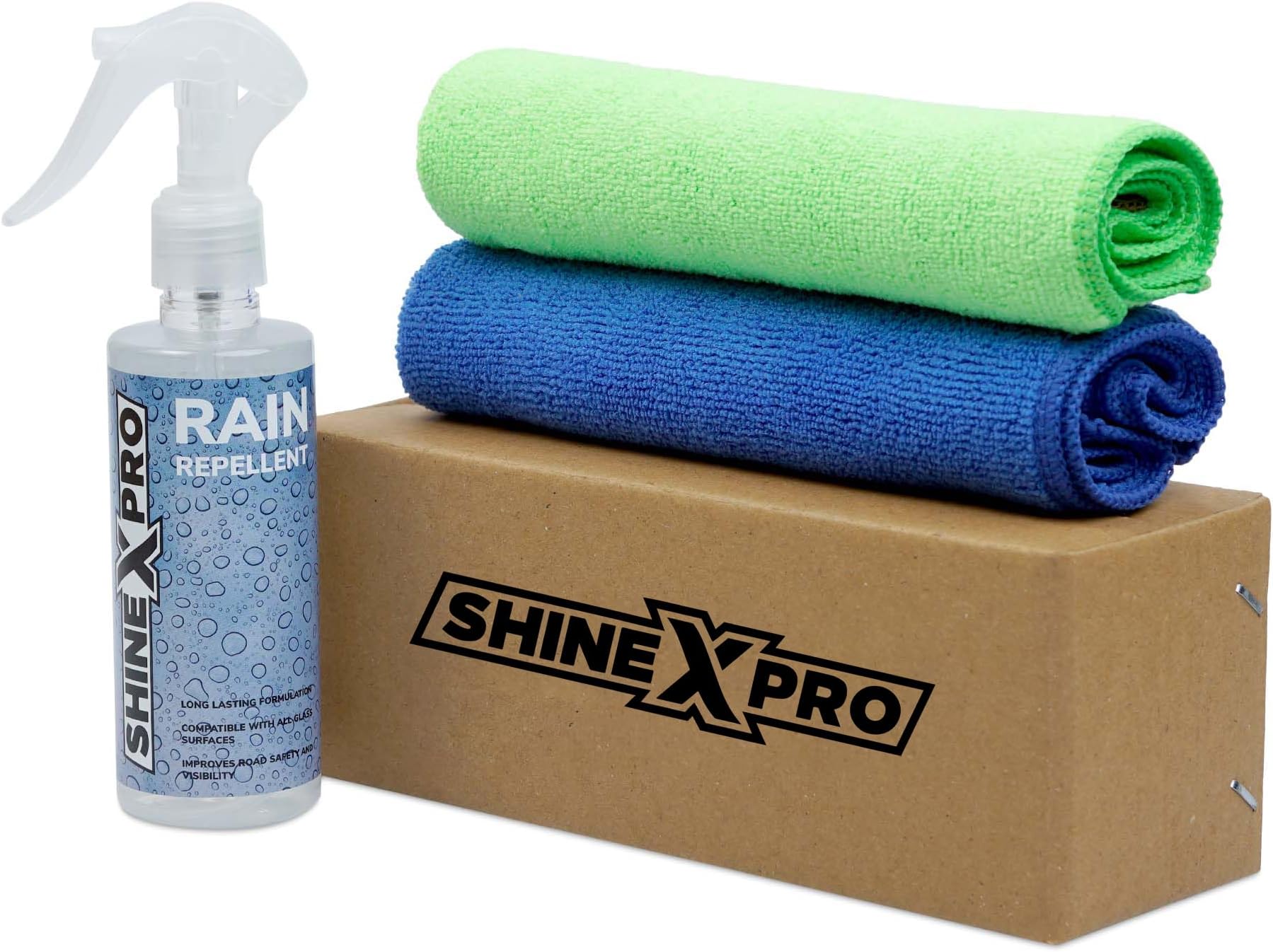 ShineXPro Rain Repellent For Car Windshield - Long Lasting Hydrophobic Spray Coating, Can Be Used On All Glass Surfaces - Improves Road Visibility & Safety