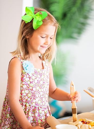 Miniatura 8 de HAIRBOWS - Lazo de grogrén para niñas con nudo envolvente en el centro en una pinza para el cabello, para todas las edades y tipos de cabello, lazos