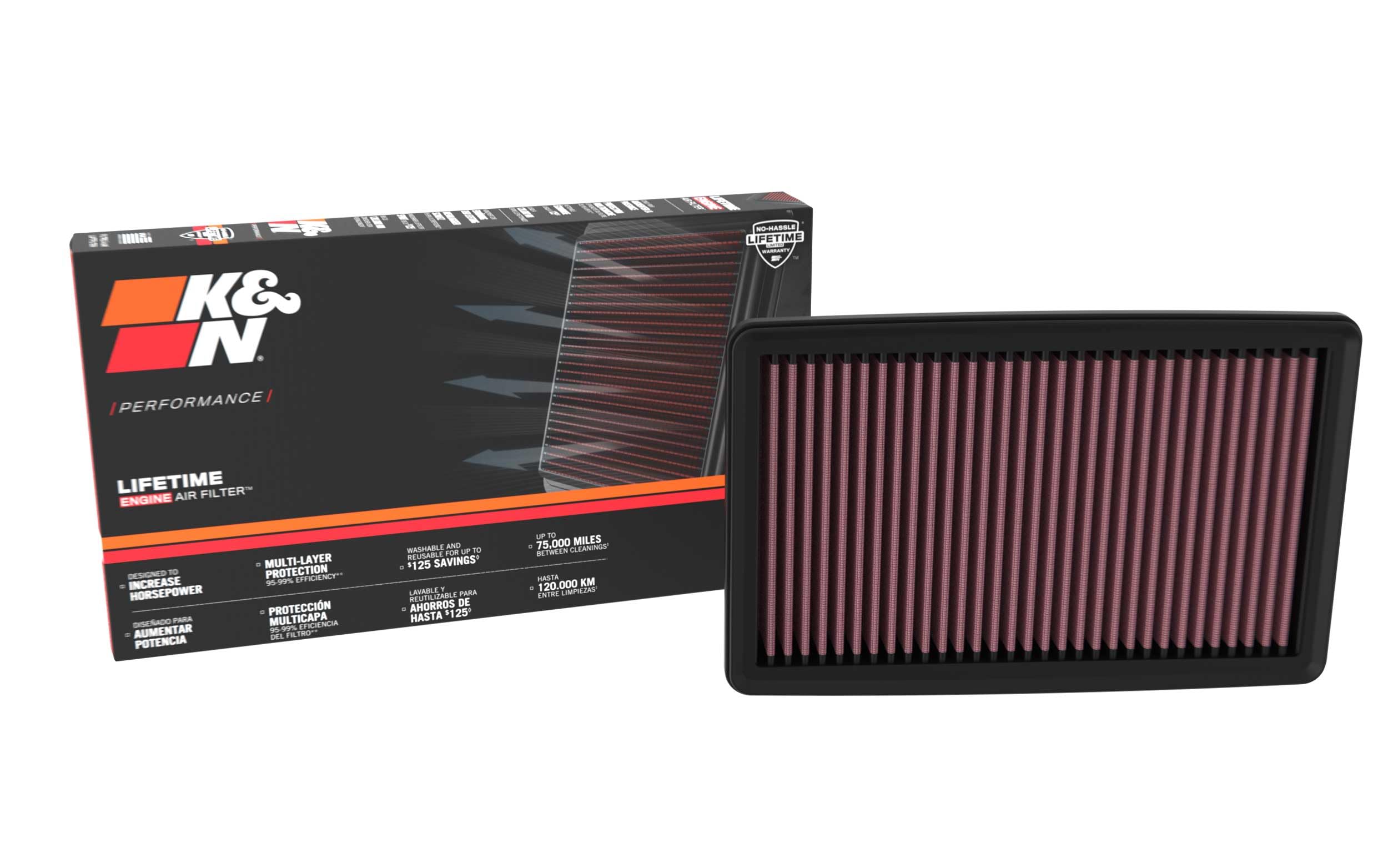Amazon.com: K&N High-Flow Original Lifetime Engine Air Filter
