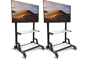 ROLLING TV STAND | EASY-TO-ASSEMBLE ROLLER CART