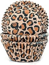 House of Marie 50 Leopard Print Paper Muffin Cases / Cupcake Cases