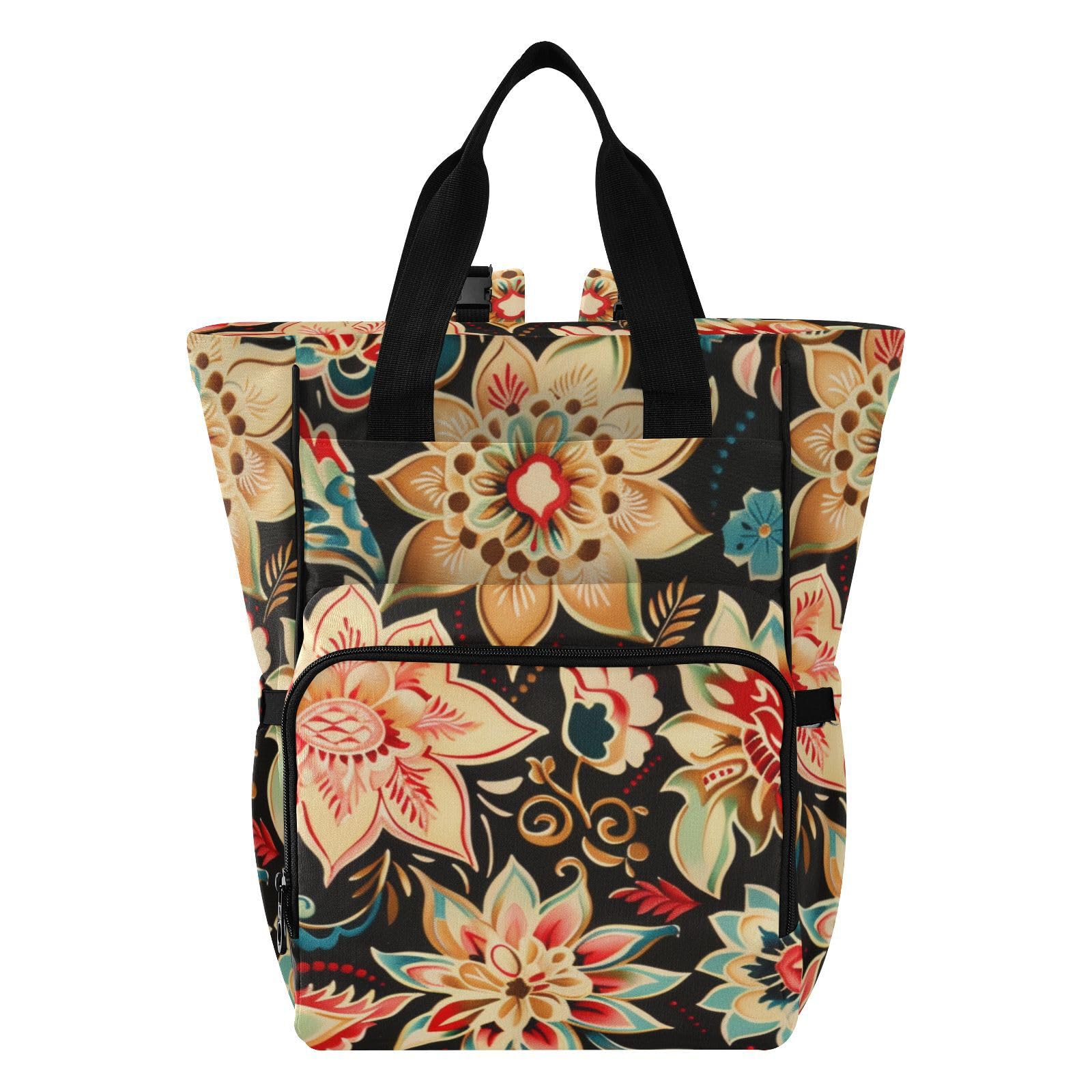 Plecak podróżny dla dziewczynki / chłopca vintage boho kwiaty