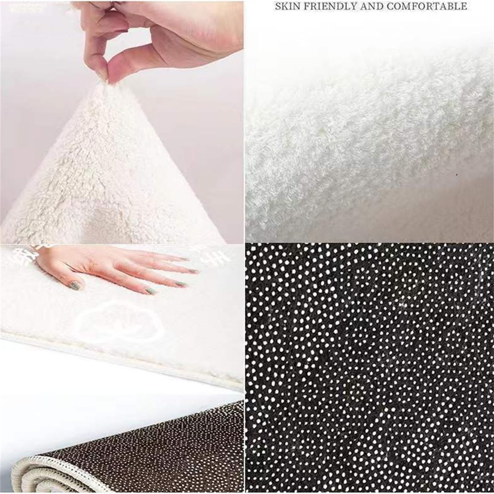 Odot Tapis Rond de Noël, Imitation Cachemire Lavable Rug de Salon, Chambre à Coucher, Ambiance Festive, Tapis Chambre, Décoration Couverture de Chevet Père (Flocons de Neige Gris,diamètre 120cm)