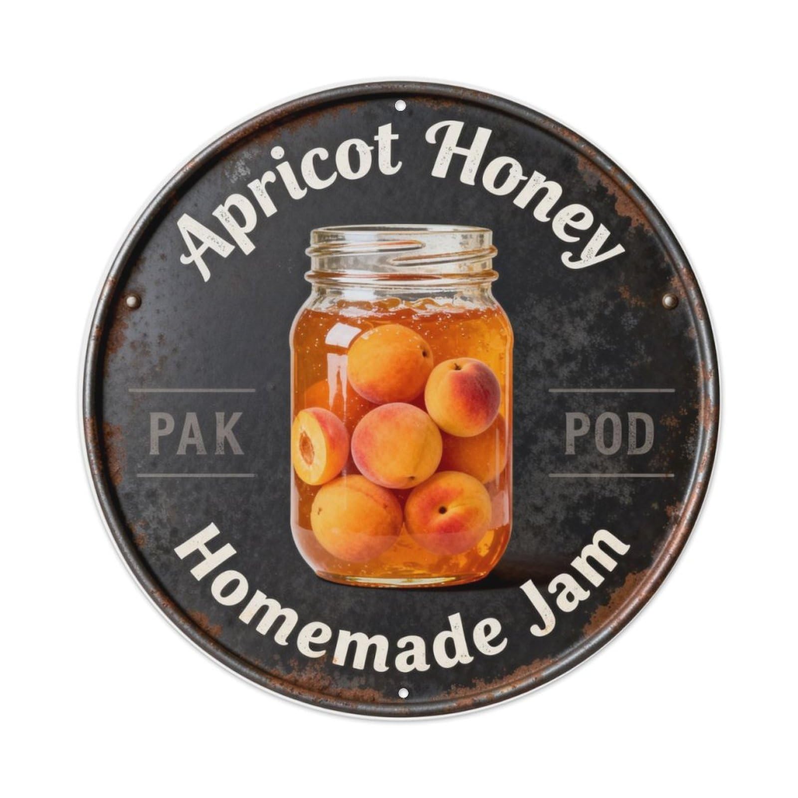 Apricot Honey Homemade Jam Metal Tin Sign Plaque
