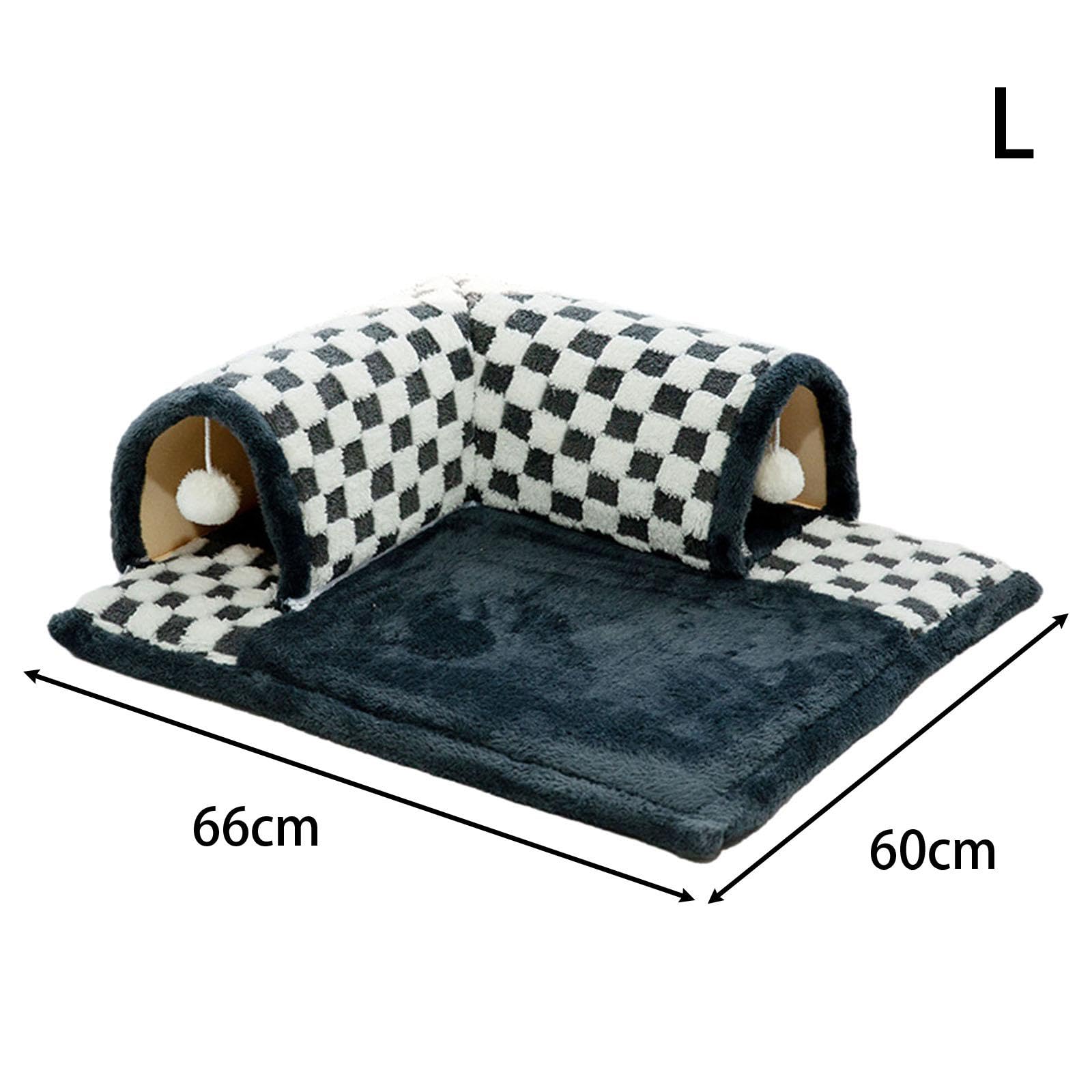 Tunnel de Jeu pour Chat Mignon, Tapis de Jeu pour Chat, Tunnel de Jeu pour Furet, Tunnel de Jeu pour Lapin, Centre de Jeu Interactif D'intérieur, Noir L
