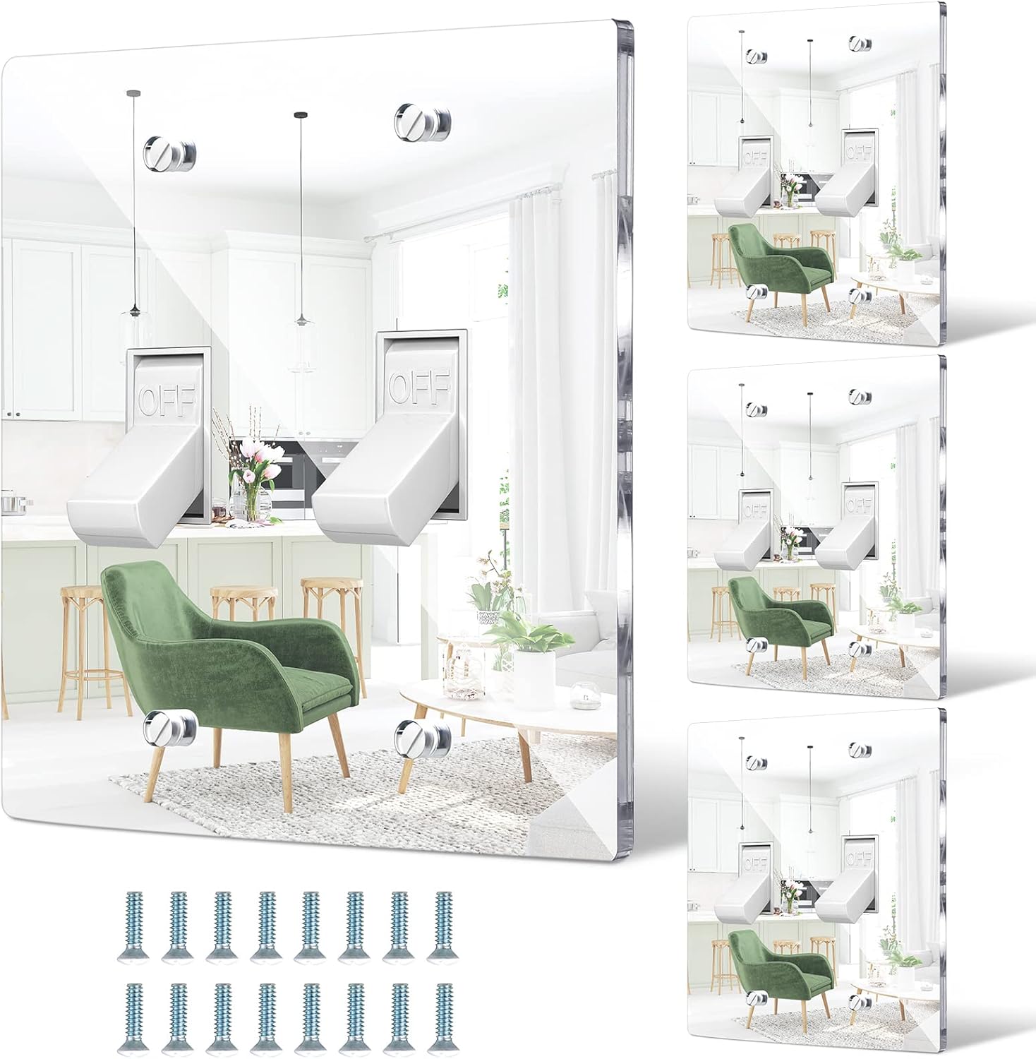 Mirror Light Switch Plates Outlet Covers Acrylic Duplex Wall Plate