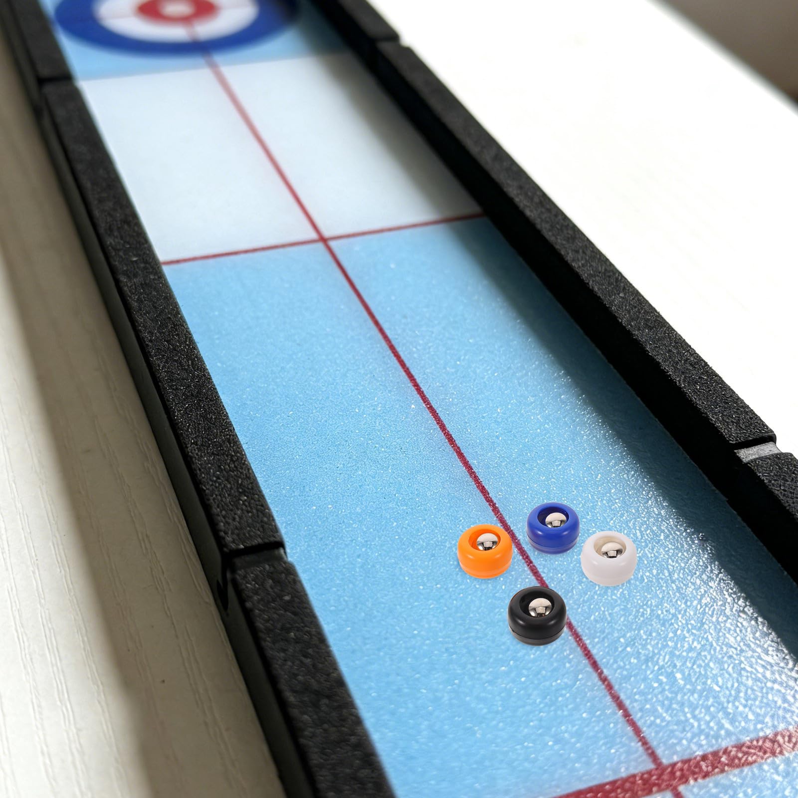 16 palets de Jeu de palets - Mini Rouleaux de 2,5 cm pour Le Jeu de Curling - Jeux de société de Table, pièces à Rouler pour Les activités Scolaires et de Bureau