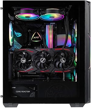 ADATA XPG POWERFUL Medium Computer Case, ATX/Micro ATX, Mini-ITX, Compact Size, Tempered Glass Side Panel, I/O USB 3.0 Port, Black