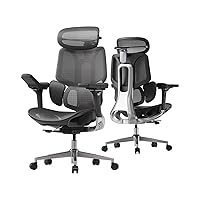 Hbada E3 Pro Sedia Ufficio e Scrivania Ergonomica, con Supporto Lombare Dinamico a 3 Zone