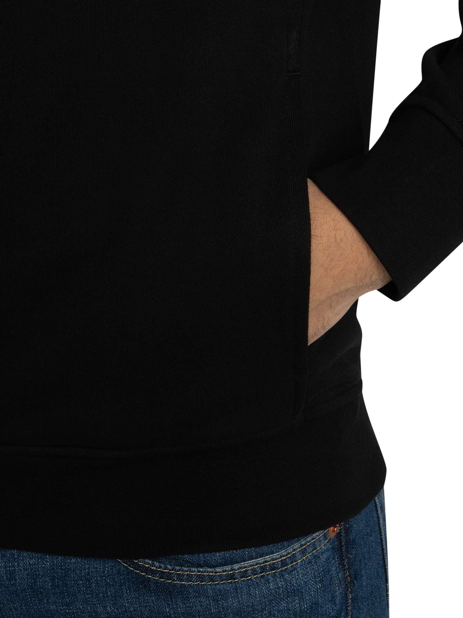 Armani Exchange Genuine Cotton, Zipped, Long Sleeve Side Logo Felpa con Cappuccio Uomo (Pacco da 1)
