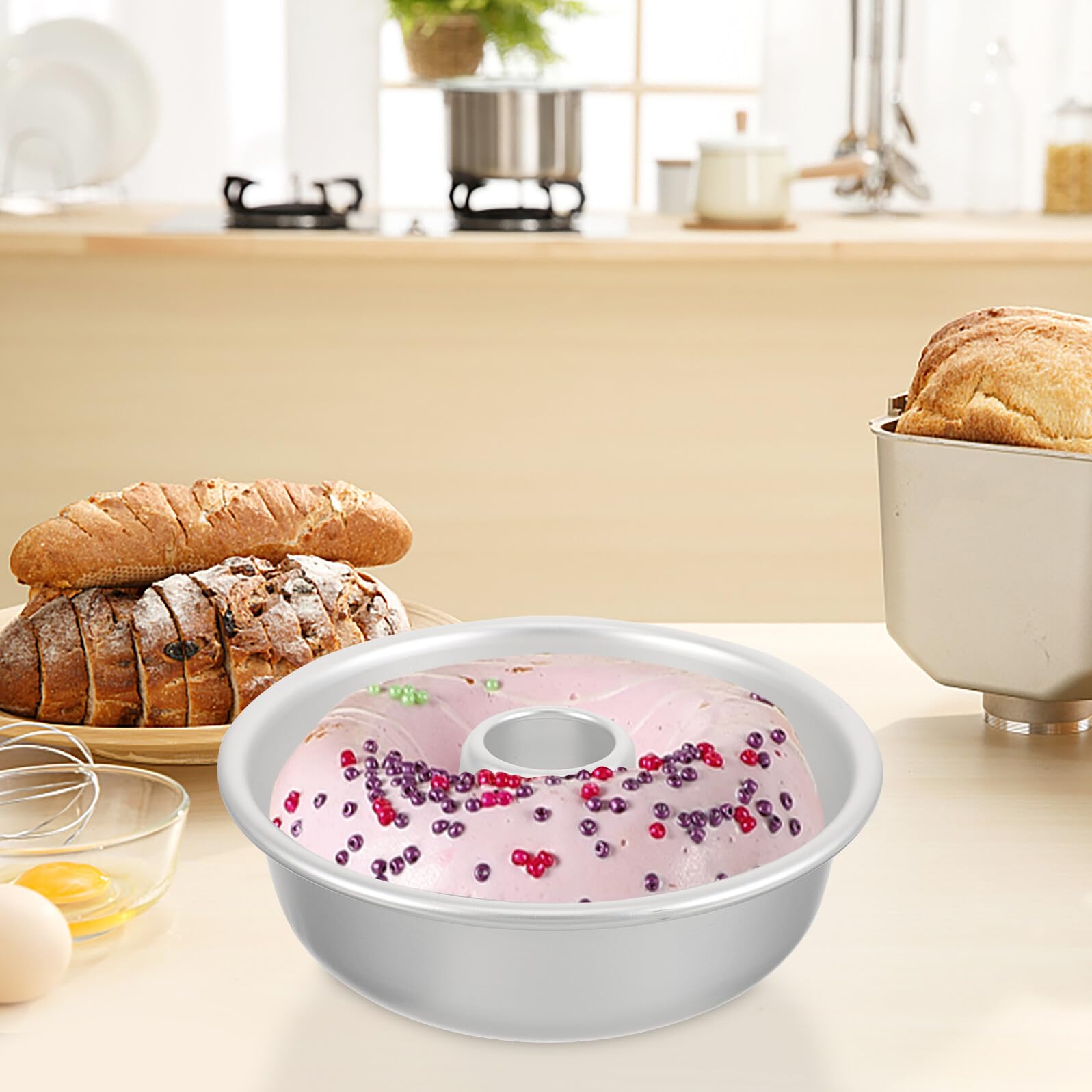 Moule à Pâtisserie Donut en Alliage D’aluminium Argenté Antiadhésif
