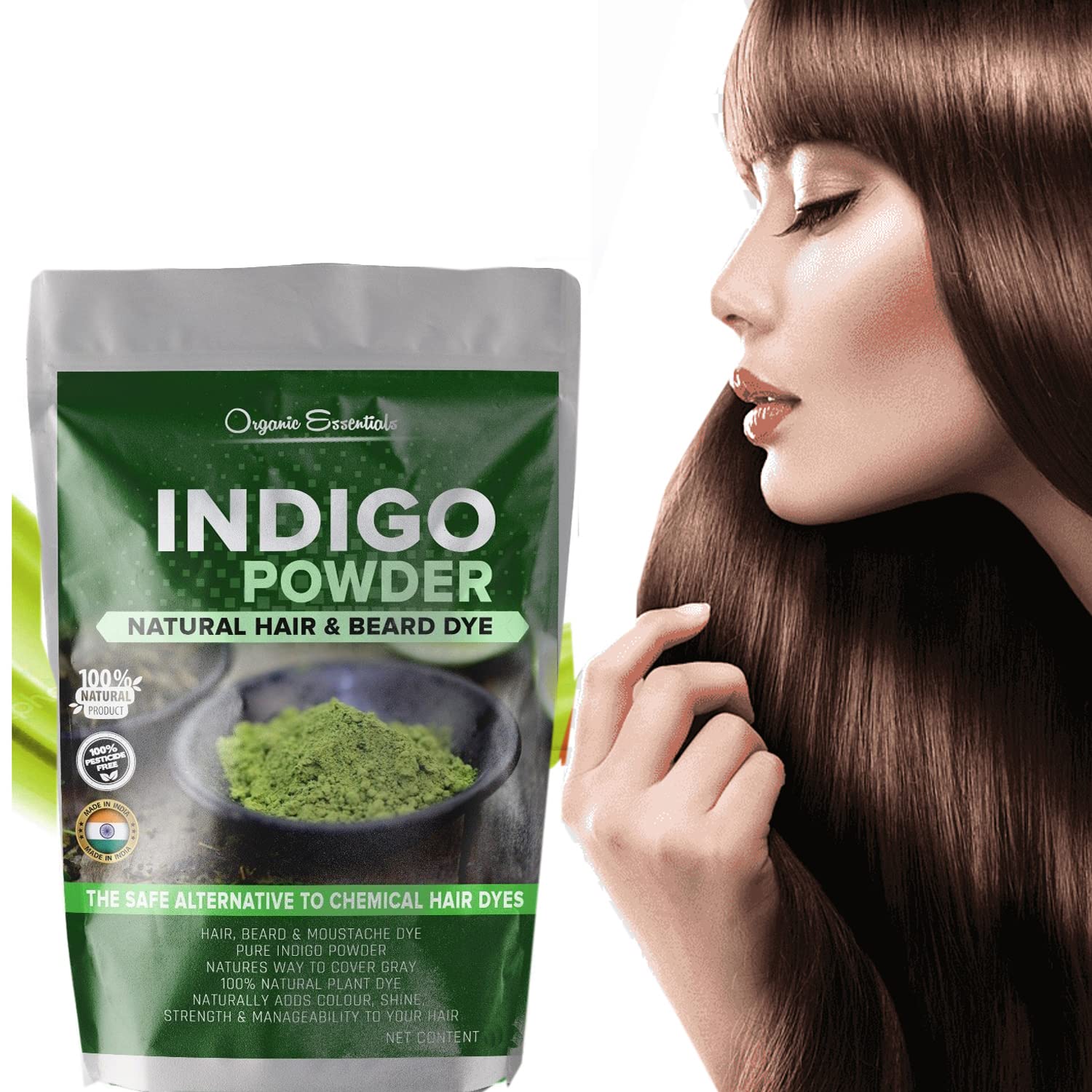 ORGANIC Indigo Powder For Black Hair 100G-picture-40