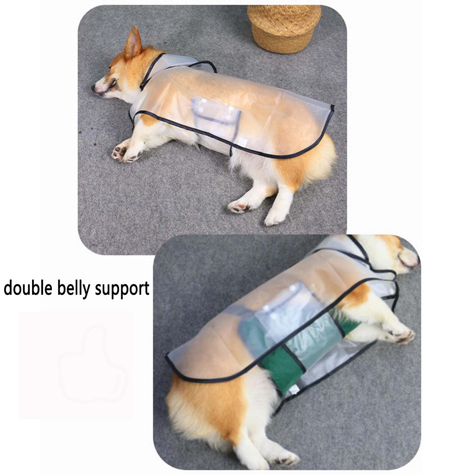 Hund Regenmantel wasserdichte Hundemanteljacke, Hunderegenmäntel, klein, mit Kapuze, große Rassen, Haustier-Regenumhang mit Kapuze, transparentes Design des Abschleppseillochs