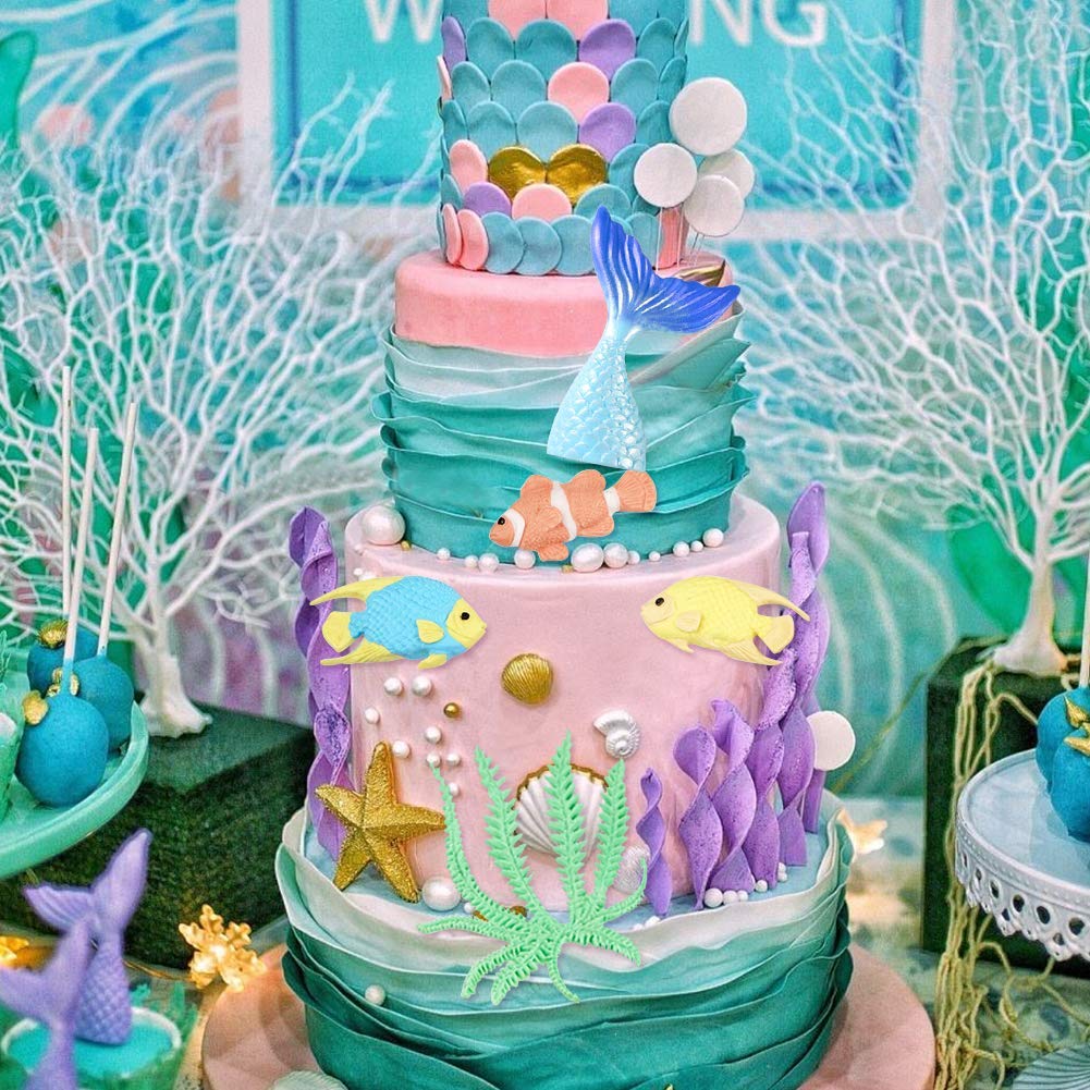 MYPRACS Stampo in silicone per fondente a tema marino conchiglia stella marina corallo stampi per zucchero artigianato torta decorazione cupcake topper argilla polimero caramelle cioccolato pasta di