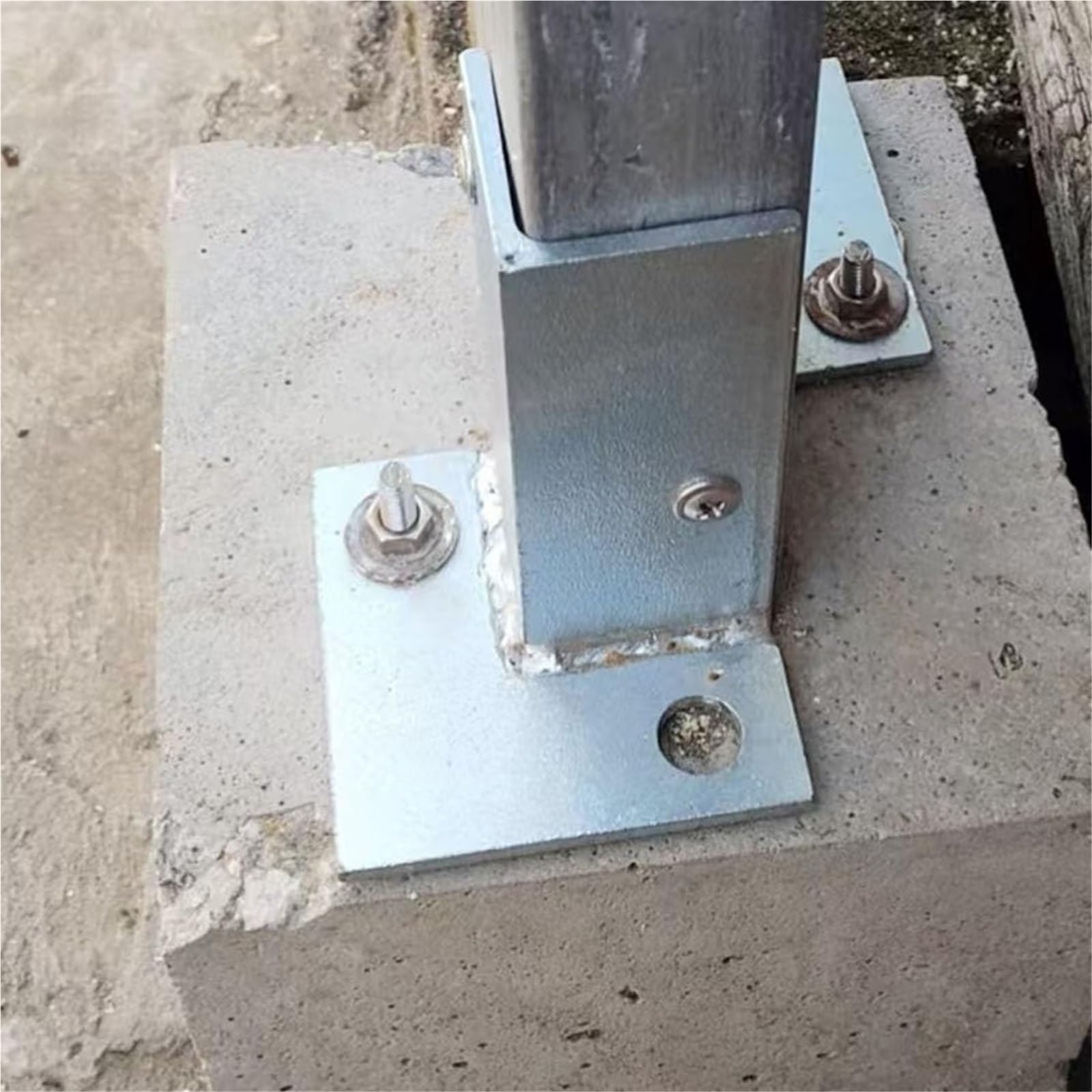Wytrzymała stalowa podstawa kotwicy do pergoli i ogrodzenia, 16 szt. samonośnych wsporników betonowych i metalowych do skrzynki pocztowej, rozwiązanie instalacyjne na zewnątrz