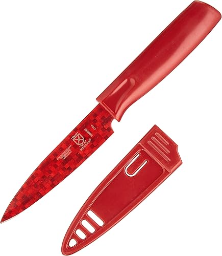 Miniatura 2 de Mercer Culinary Cuchillo de pelar antiadherente, 4 unidades, color rojo