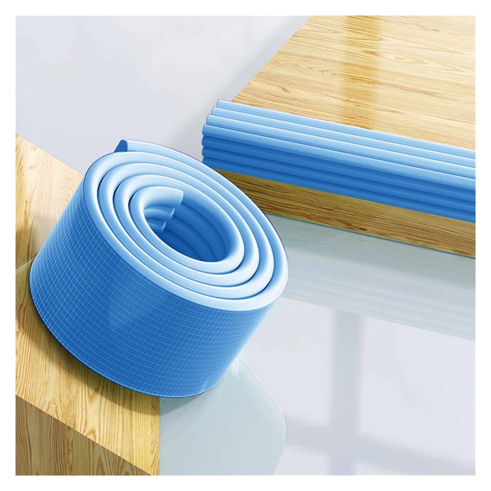 YNBSHGAA Foam edge protectors, Self-Adhesive Child Anti-Collision Strips, Bumper Cushion, Desk Corner Protectors Pad For Furniture Fireplace,Blue-2m/6.56ft