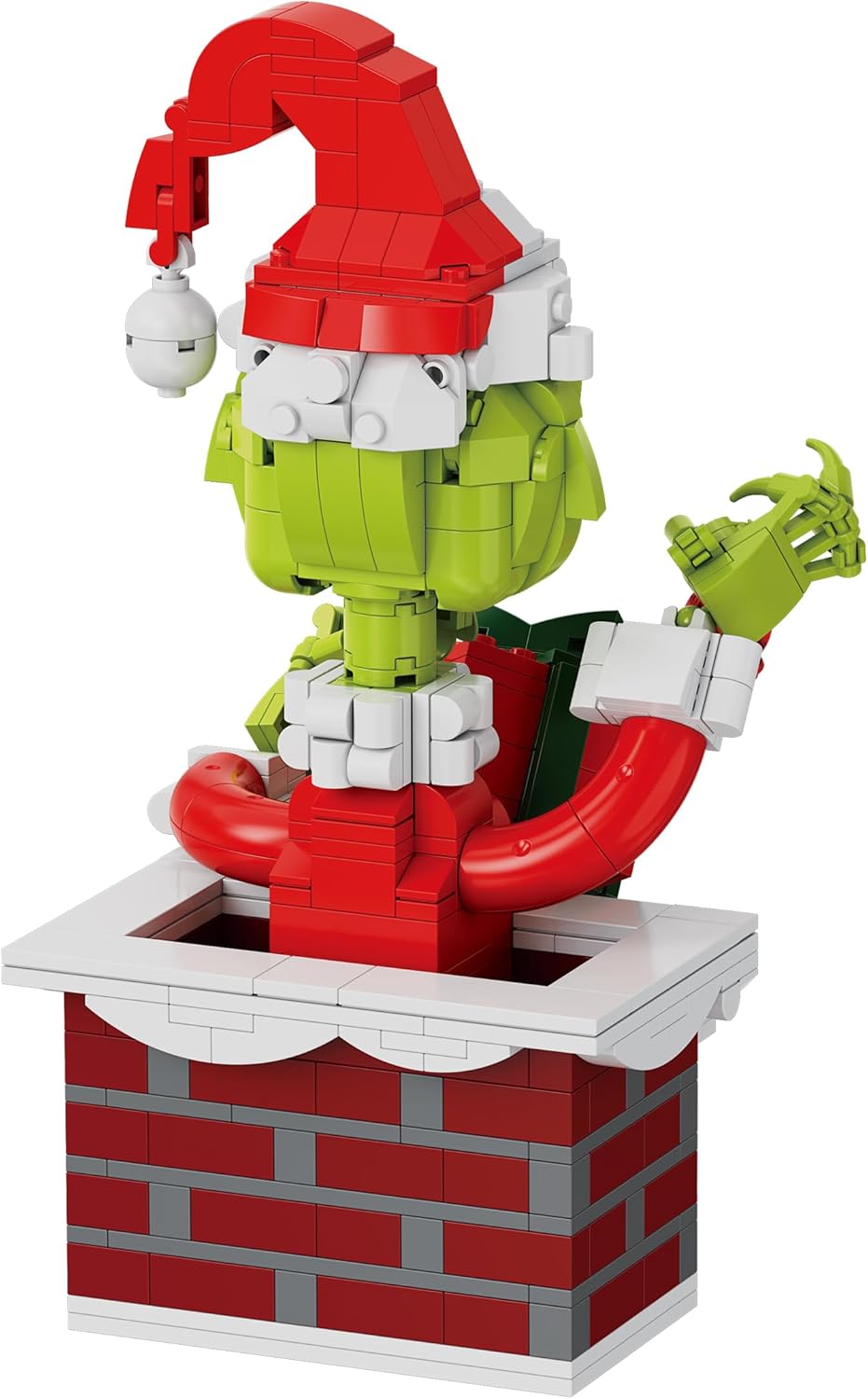 Brickcraft The Grinch Building Set, 504 PCS Christmas Toy Kit for Kids & Adults 8+, Movable Hands Arm & Hat, Holiday Collectible Display Model, Fun Xmas Gift Idea for Grinch Fans & Builders