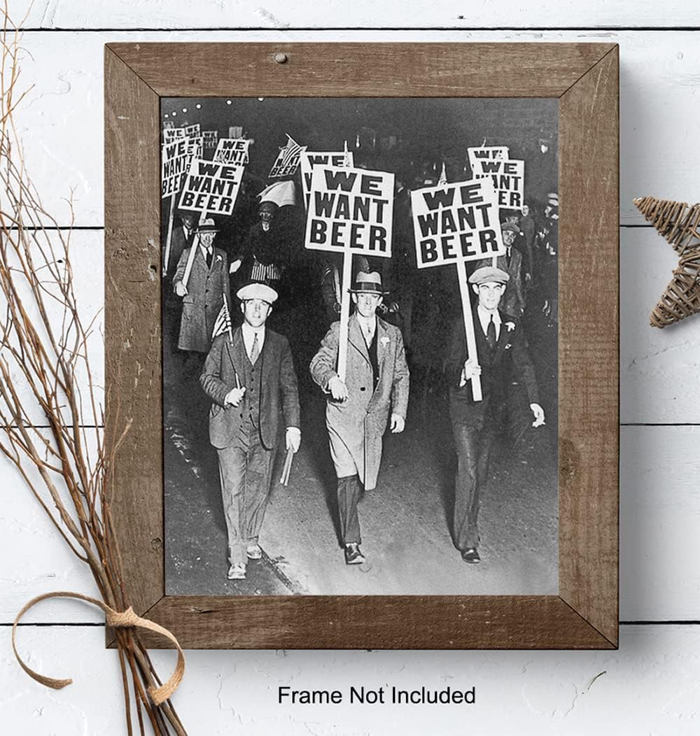 Vintage Prohibition Beer Poster LARGE 11x14 - Unique Wall Art Decor for Home, Bar, Cafe - Funny Saying Retro Art Print - Bar Room Decor - Vintage Decorations - Bar Art - Retro Decor - Funny Saying - Image 8