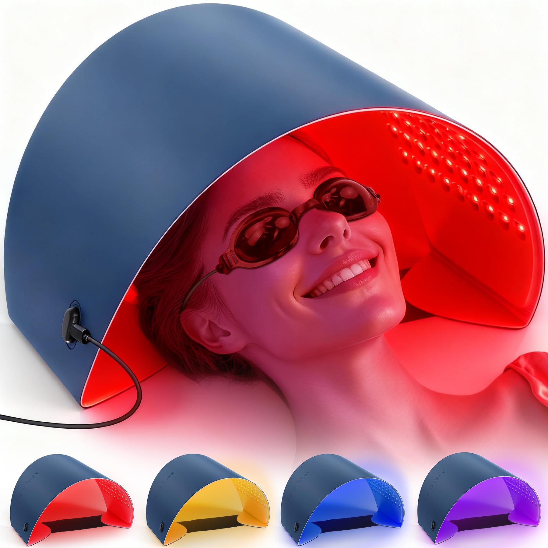 Red Light Therapy Mask for Face Neck Body 720 LED Infrared Blue Light Anti-Wrinkle Acne Muscle Relief Large