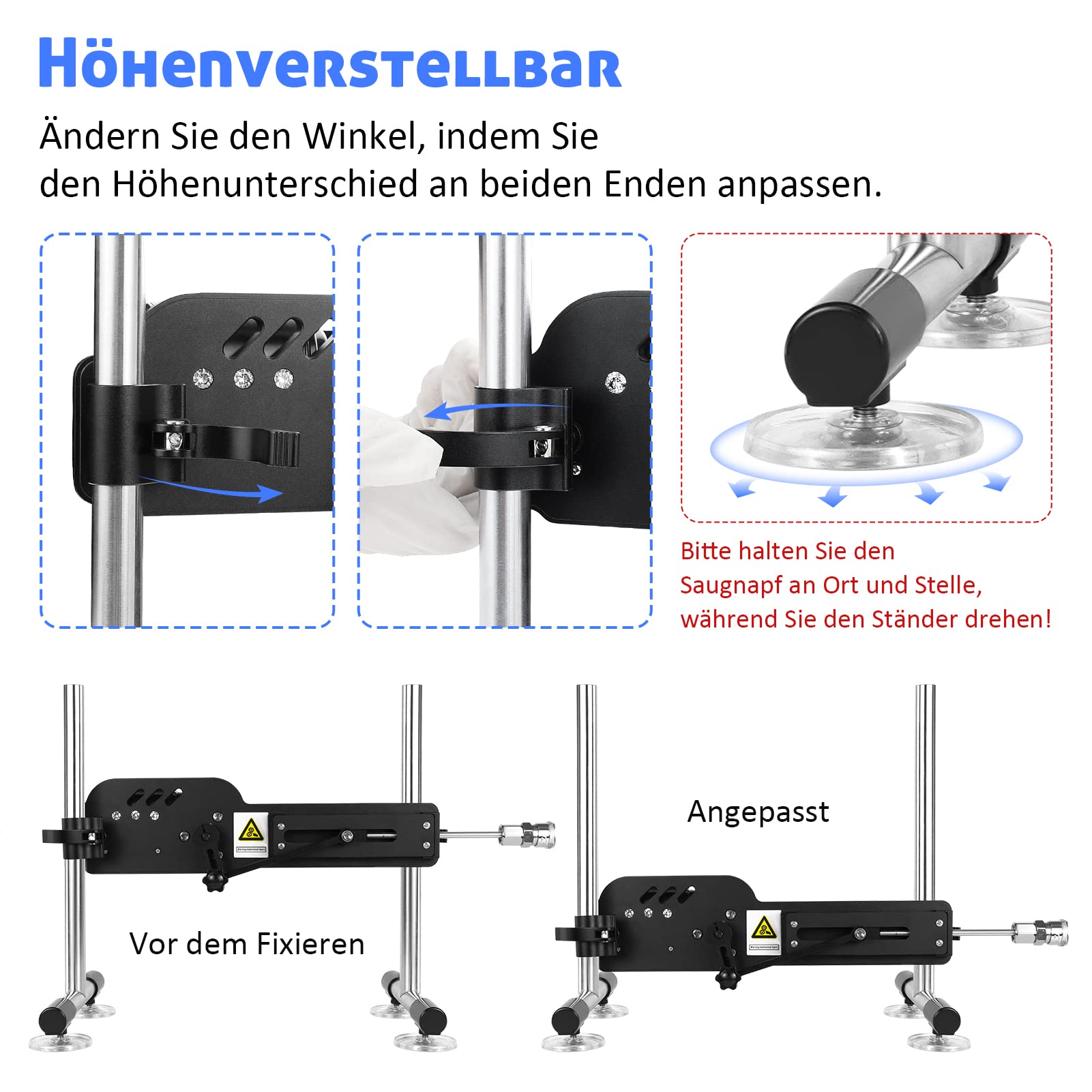 Fickmaschine Frauen Sexspielzeug Fickle Maschinen Sexmaschinen mit Saugnapf Sexmaschine für Frauen Fernsteuerung Sextoy Dildo Machine Automatisch Realistischer Dildo Maschine (Fleischton)