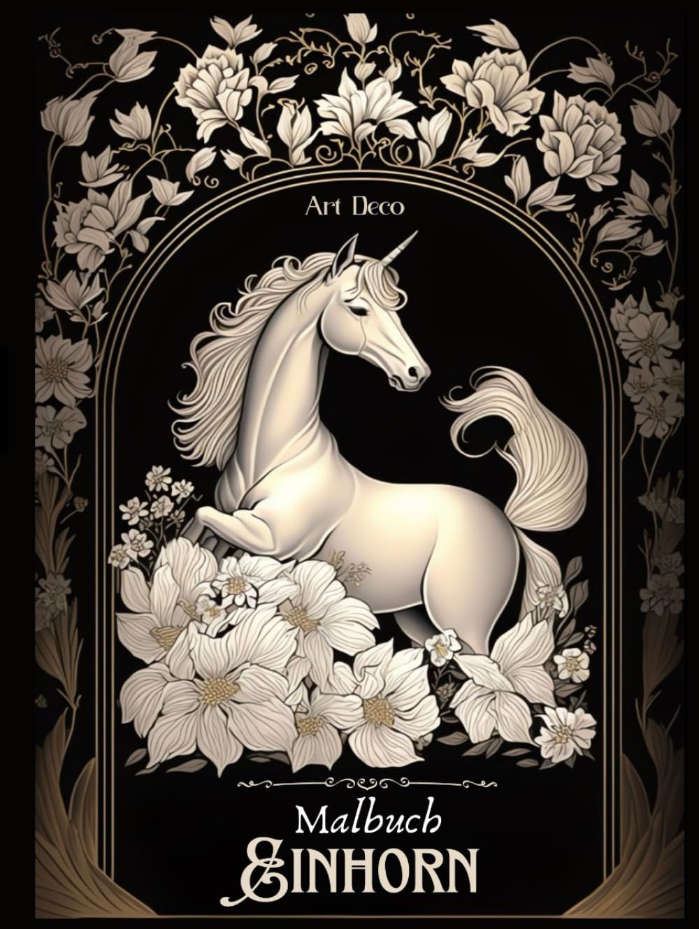 Livre de coloriage licorne adulte art déco anti stress 100 dessins