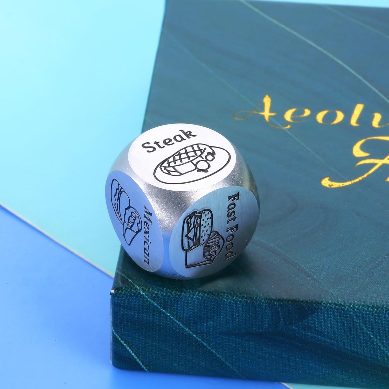 Food Decision Dice Valentines Day Gifts for Her Him Whats for Dinner Dice What to Eat Birthday Gifts for Boyfriend Girlfriend Couple 1st 11th Anniversary Valentine Steel Gift for Couples Wife Husband