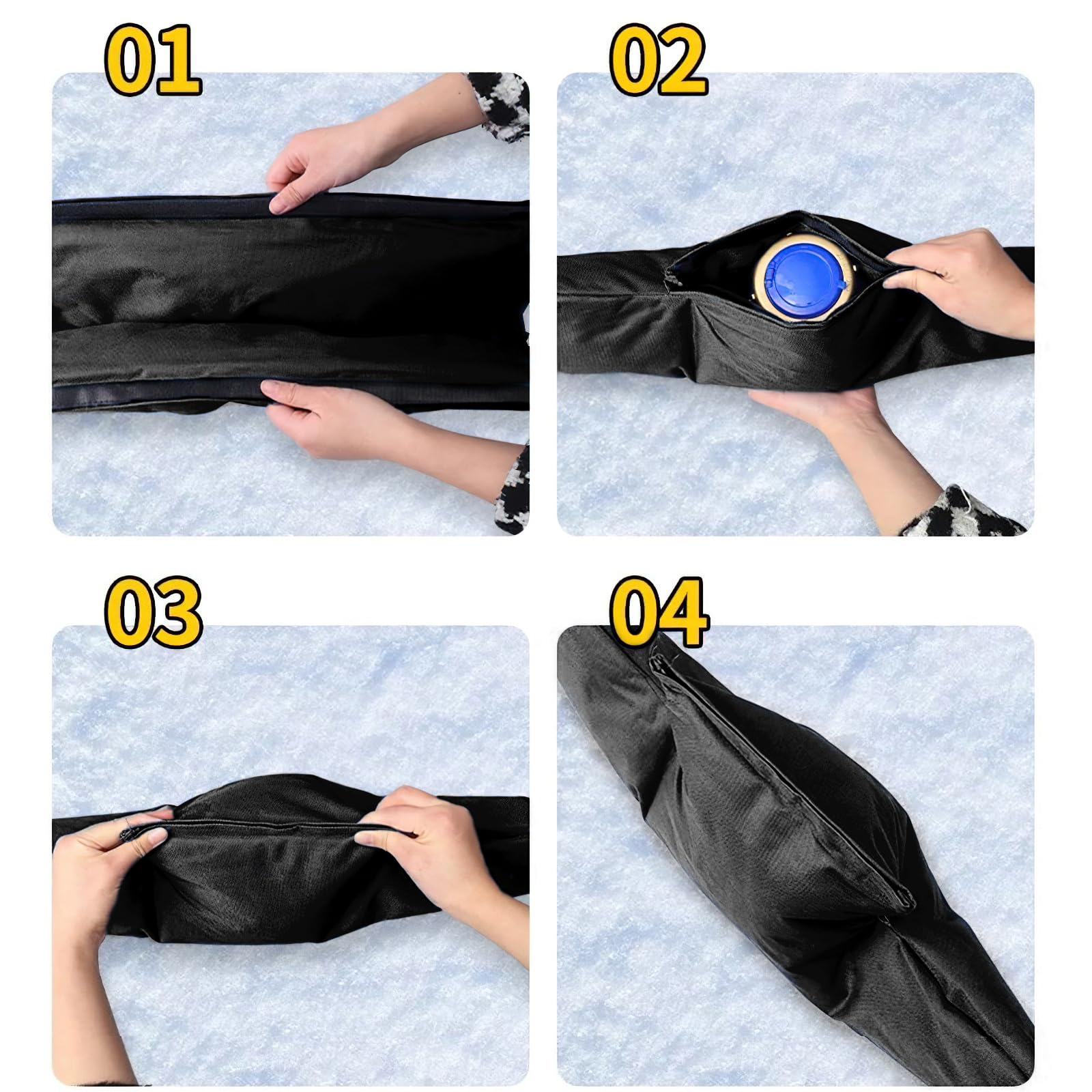 Coprirubinetto Antigelo per Esterni, 55x25cm Copri Rubinetto Antigelo, Coperchio Isolato per Contatore Acqua, Universale Copertura Isolante Contatore Acqua, Protezione Invernale dei Tubi