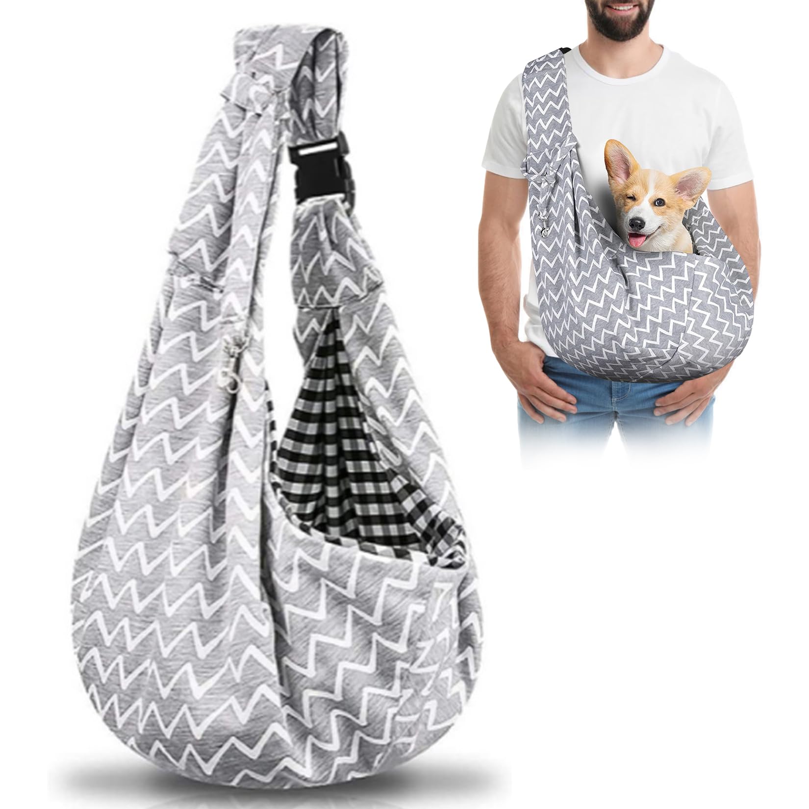 FAELNK Reistas voor honden, kleine draagtas, schoudertas voor huisdieren, verstelbaar, ademend, met handdoek voor kleine honden of katten (zwart
