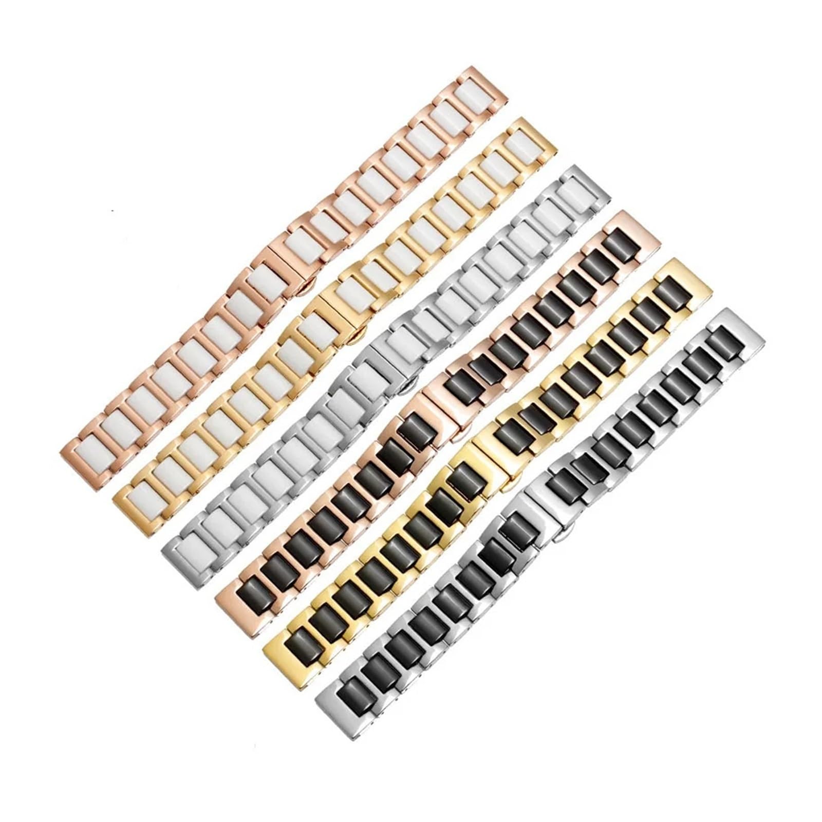 yingyingjia Stal Nierdzewna W Ceramicznej Bransoletce Do Zegarka 12 13 14 15 16 17 18 19 20 21 22 Mm Pasek Damski Męski Modny Bransoleta Z Szybkim Zapięciem