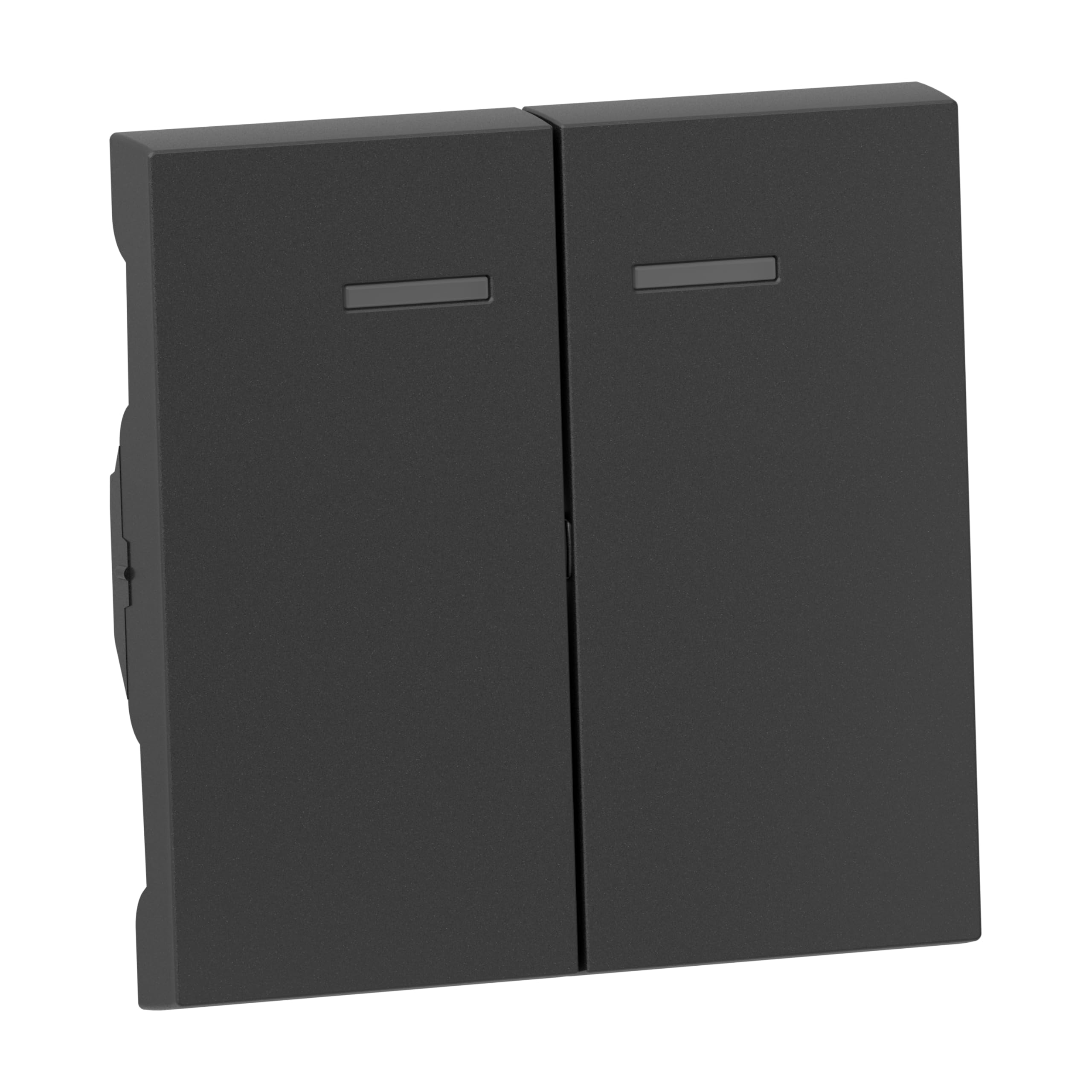 LEGRAND, Seano 765409 Series Rocker for Illuminated Series Switches, Double Toggle Switch and Double Push Button, Switch Cover, Rocker Plate, Colour: Anthracite Lacquered