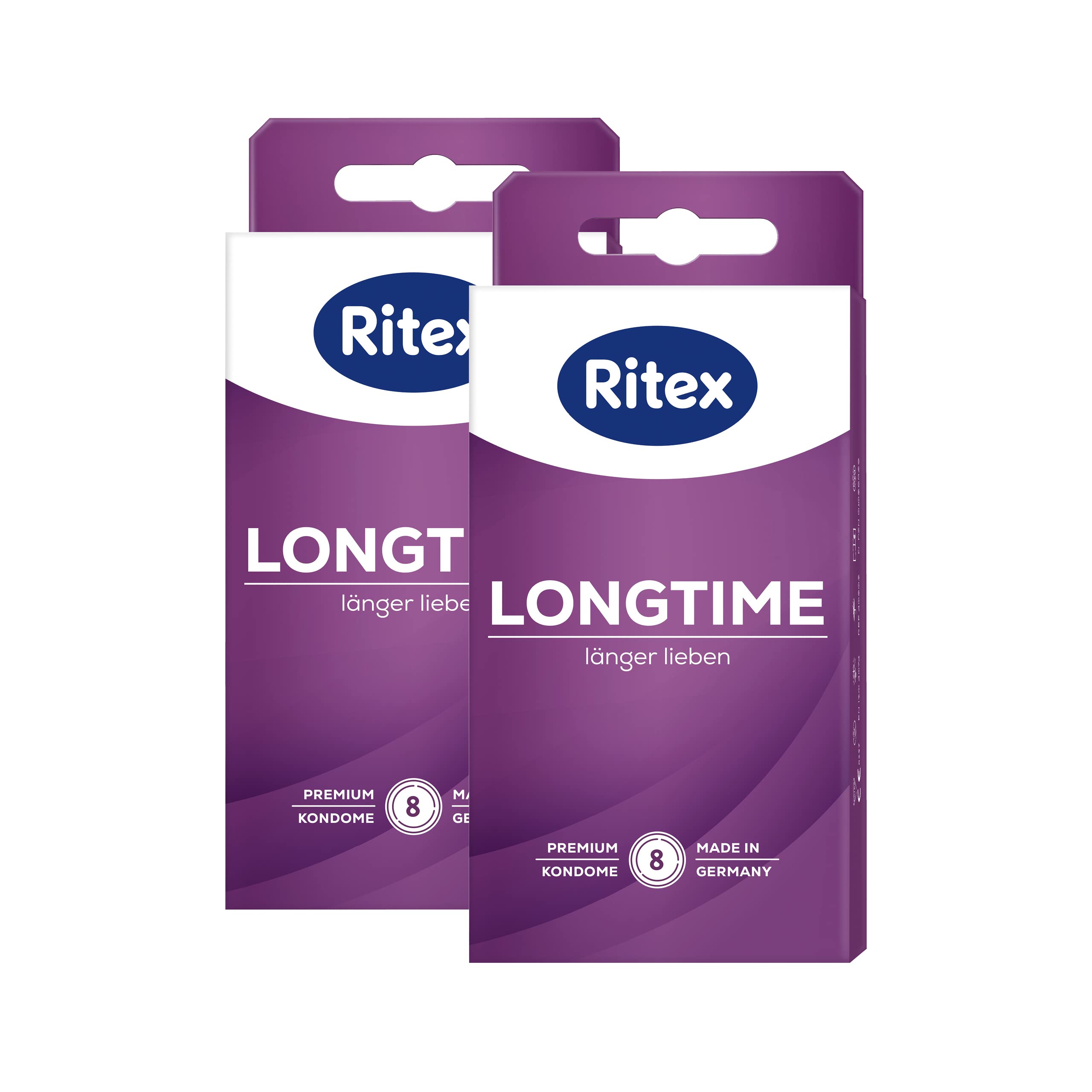 Ritex Longtime Kondome - länger Lieben - mit Doppel-Ring für besonders langes Liebesspiel, 16 Stück, Made in Germany