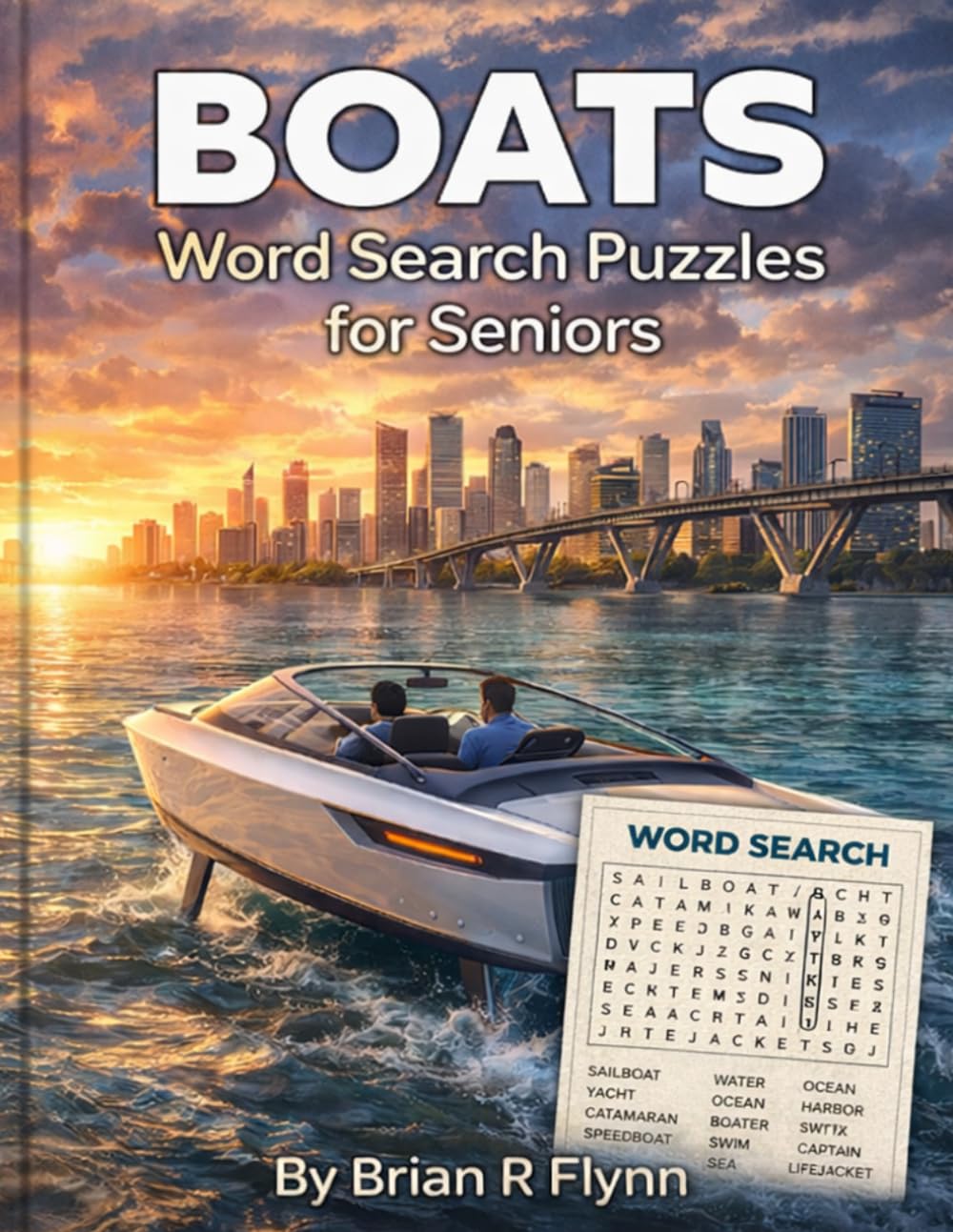 BOATS WORD SEARCH PUZZLES FOR SENIORS: 100 BOAT THEMED PUZZLES EACH WITH 20 WORDS 2000 UNIQUE WORDS GREAT BRAIN POWER