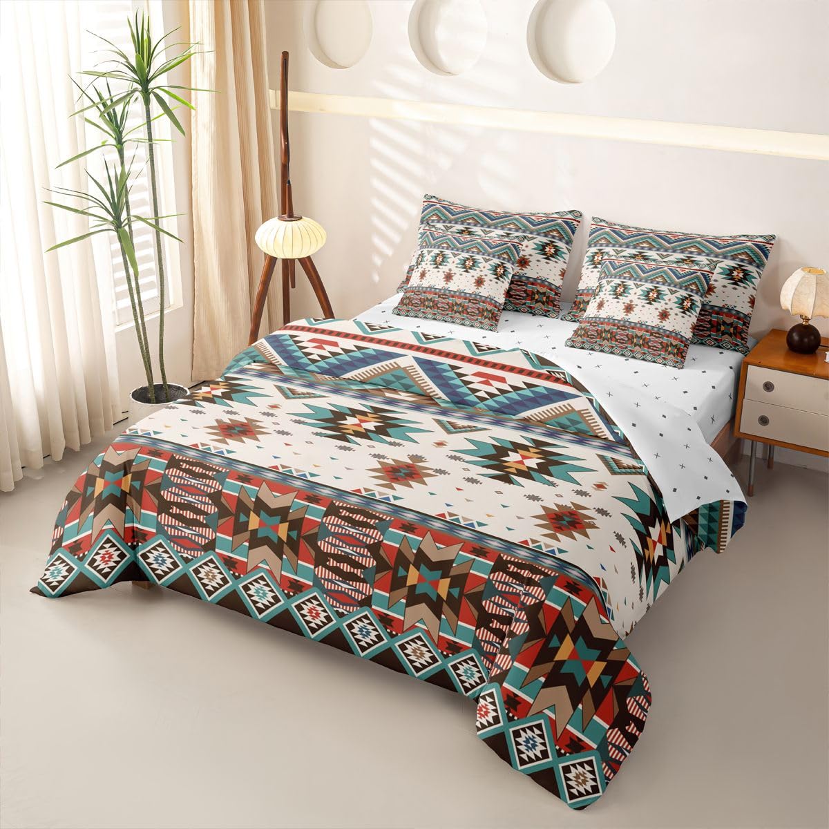Homewish Azteke Bettwäsche Set 7teilig 155x220