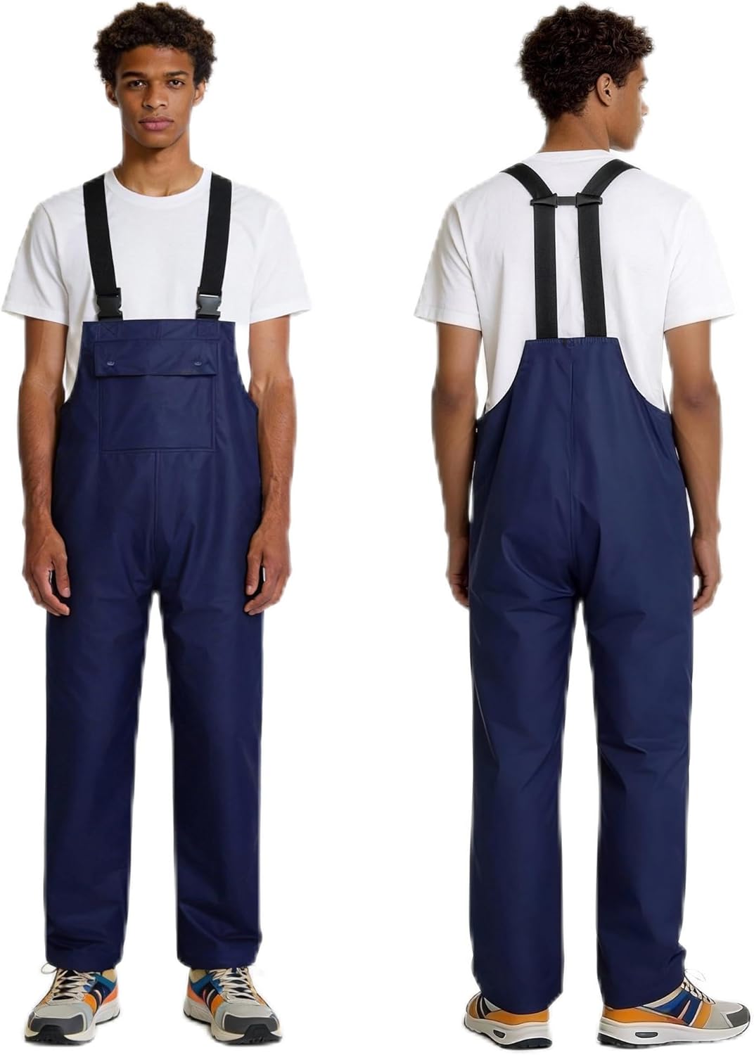 Waterproof Bib Overalls for Men Women Breathable Rain Pants for Industrial, Fishing, Farming