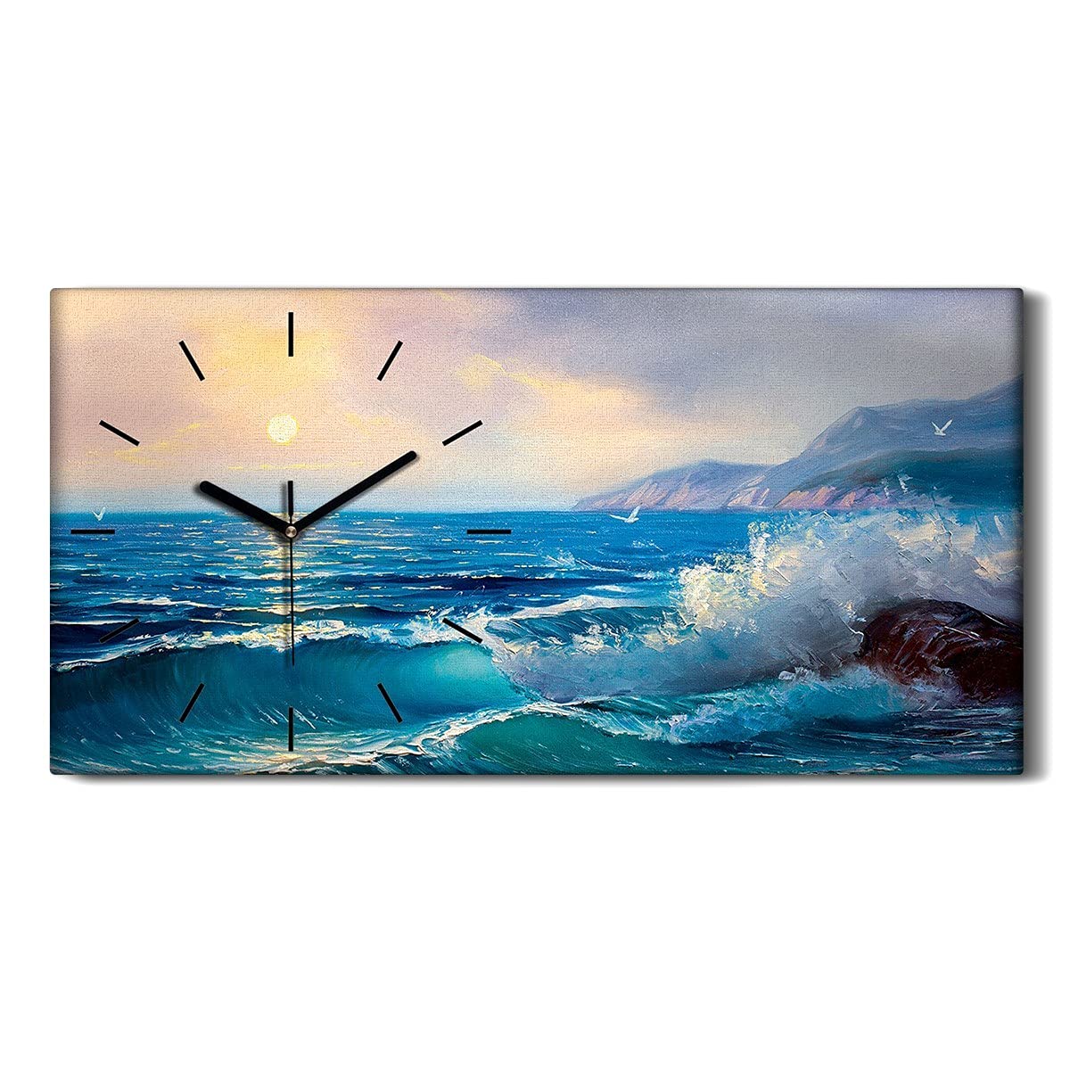 Horloge sur toile art moderne offre une impression haute définition pour votre art mural