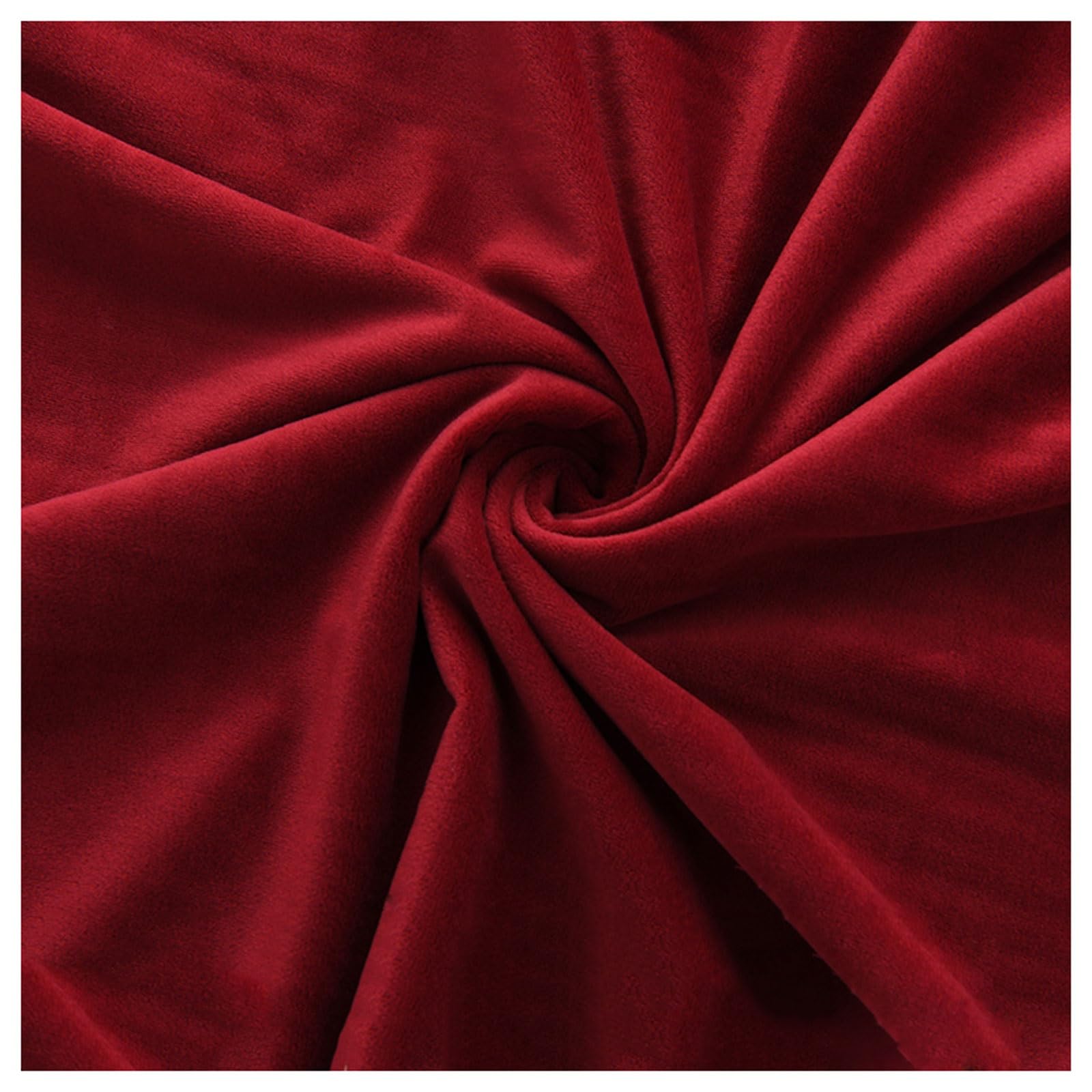 Tissu velours, tissu polaire, Tissu en velours super doux for rideaux, ameublement et artisanat, 1 pièce = 50 x 50 cm, 40 couleurs(Wine Red)