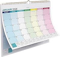 Vista 1 de Calendario de pared 2025-2026 – Calendario de 18 meses de enero de 2025 a junio de 2026, 15 x 11.5 pulgadas, bloques grandes, encuadernación de dos