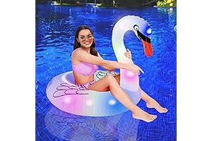 White Swan Lake Float with Captivating Solar Lights