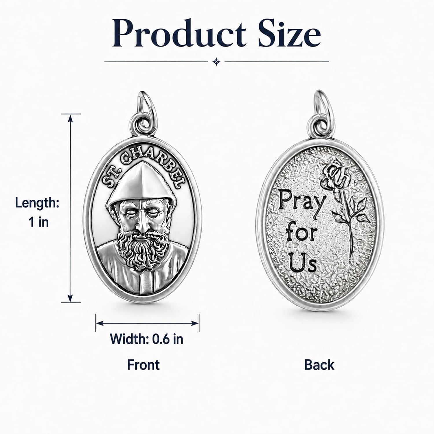 Rlcvecv 10 Pcs St Charbel Medal,Saint Charbel Pendant for Car Necklace Bracelet Keychain Rosary