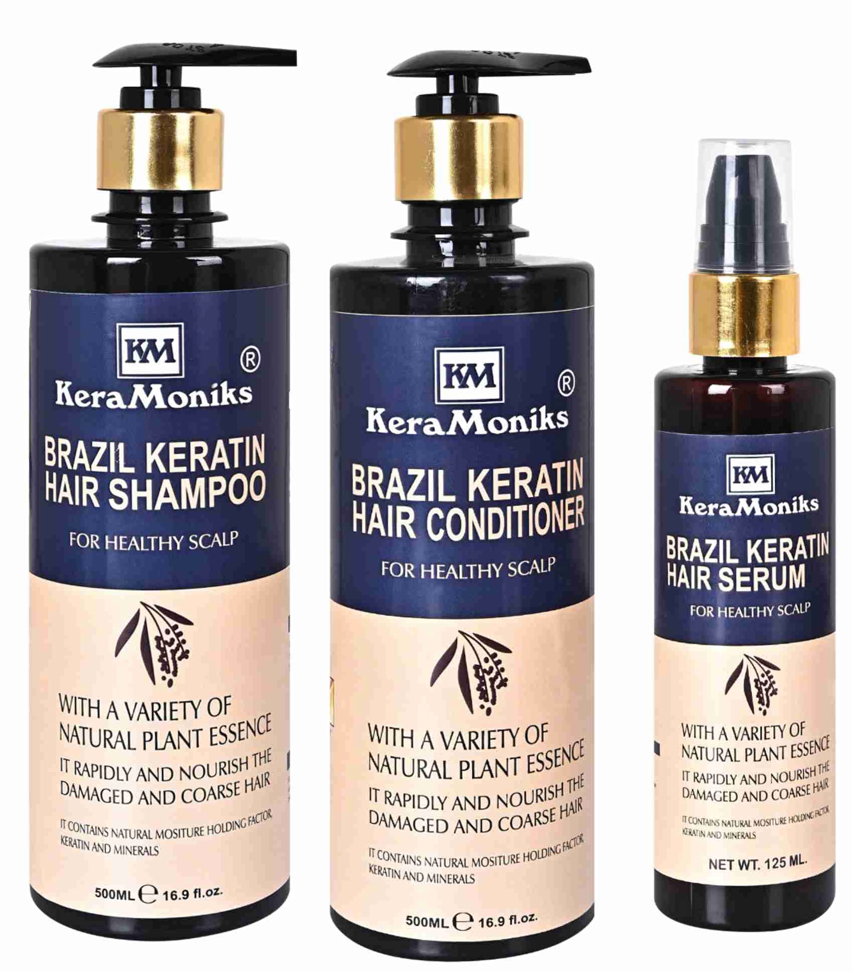 Brazil Keratin Ultimate Hair Care Kit - Shampoo + Conditioner + Hair Serum - Pack Of 3- Smoother & Shiner Hair with Keratin Protein,Free from Paraben and Sulphate-image-7