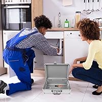 Vista 3 de Portable Tools Case Kit Tool Case Brief Metal Suit Aluminum Hard Carrying Heavy Duty Toolbox Mechanics Tools Organizer Brief