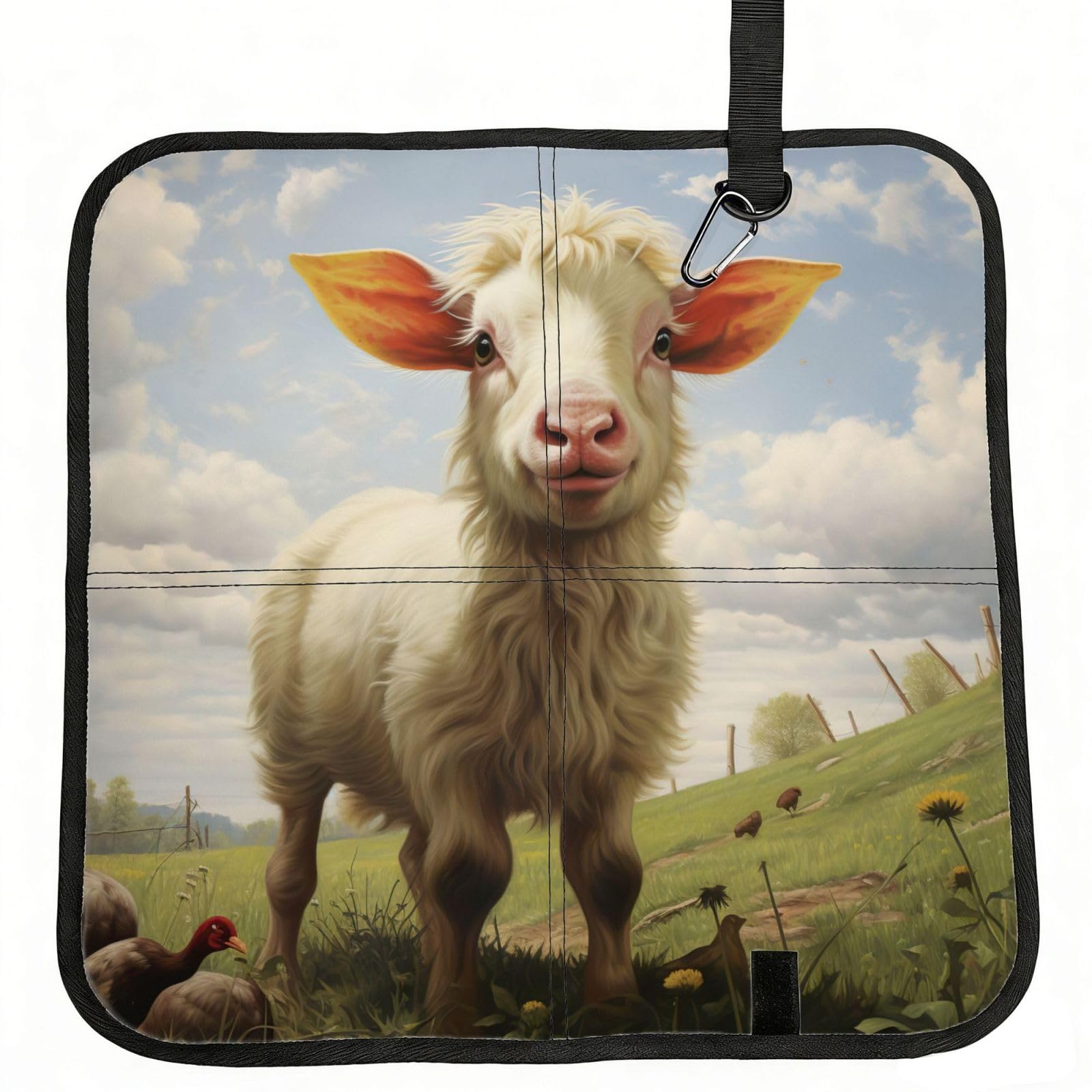 AYYQWE Farm Animal Print Foldable Seat Cushion Portable Chair Pad Office Commuting Picnic Camping Outdoor