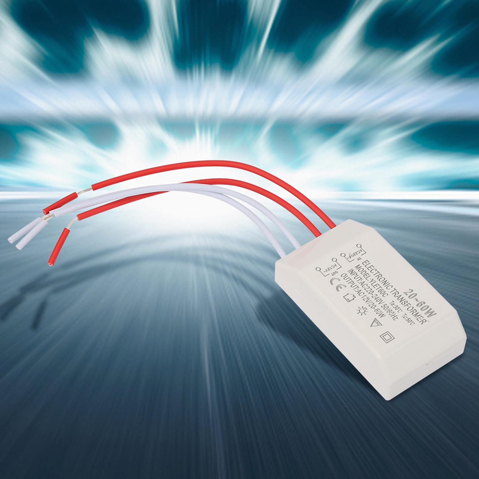 Trasformatore Elettronico Alogeno 20-60W 220V a 12V AC per Lampade Alogene G4 Illuminazione Nave Casa Negozio