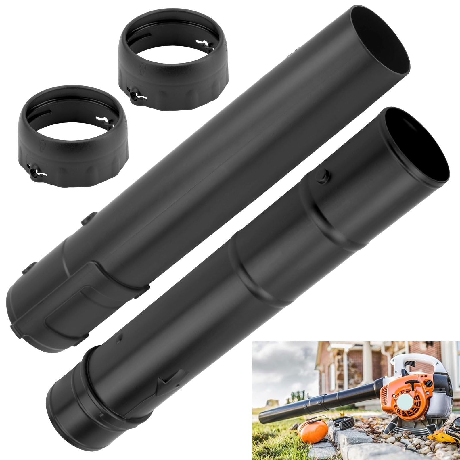 LEAFLEX 4241-760-8200 & 4229-708-6300 Blower Tube Nozzle Kit for S-tihl BG55 BG56C BG56 SH56 BG85 BG86 SH86 BG86C Models Replace 4241 760 8200, 4229 708 6300 42297086300