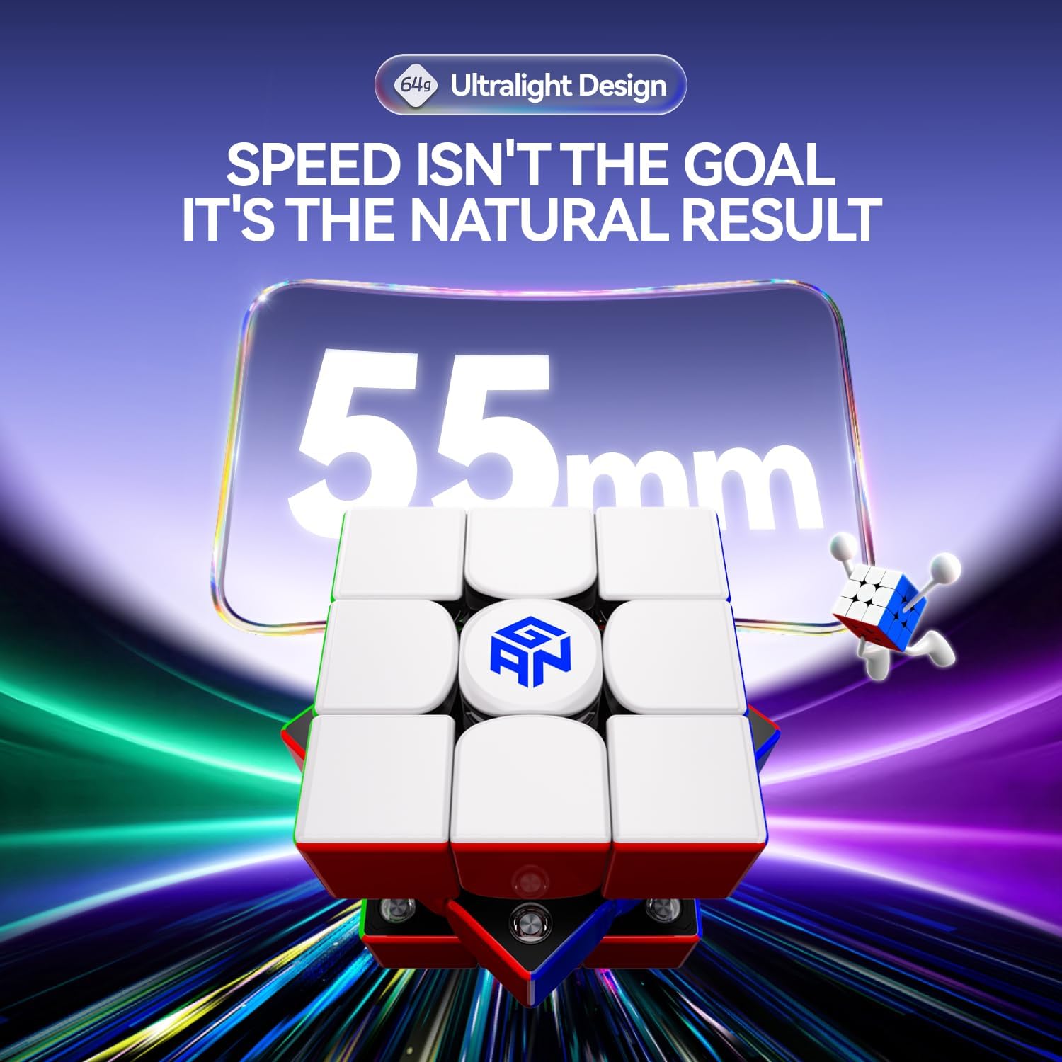 GAN V100 Maglev Zauberwürfel 3x3 Magnetischer Speed Cube Denksportaufgabe Puzzle Fidget Toy für Kinder Erwachsene