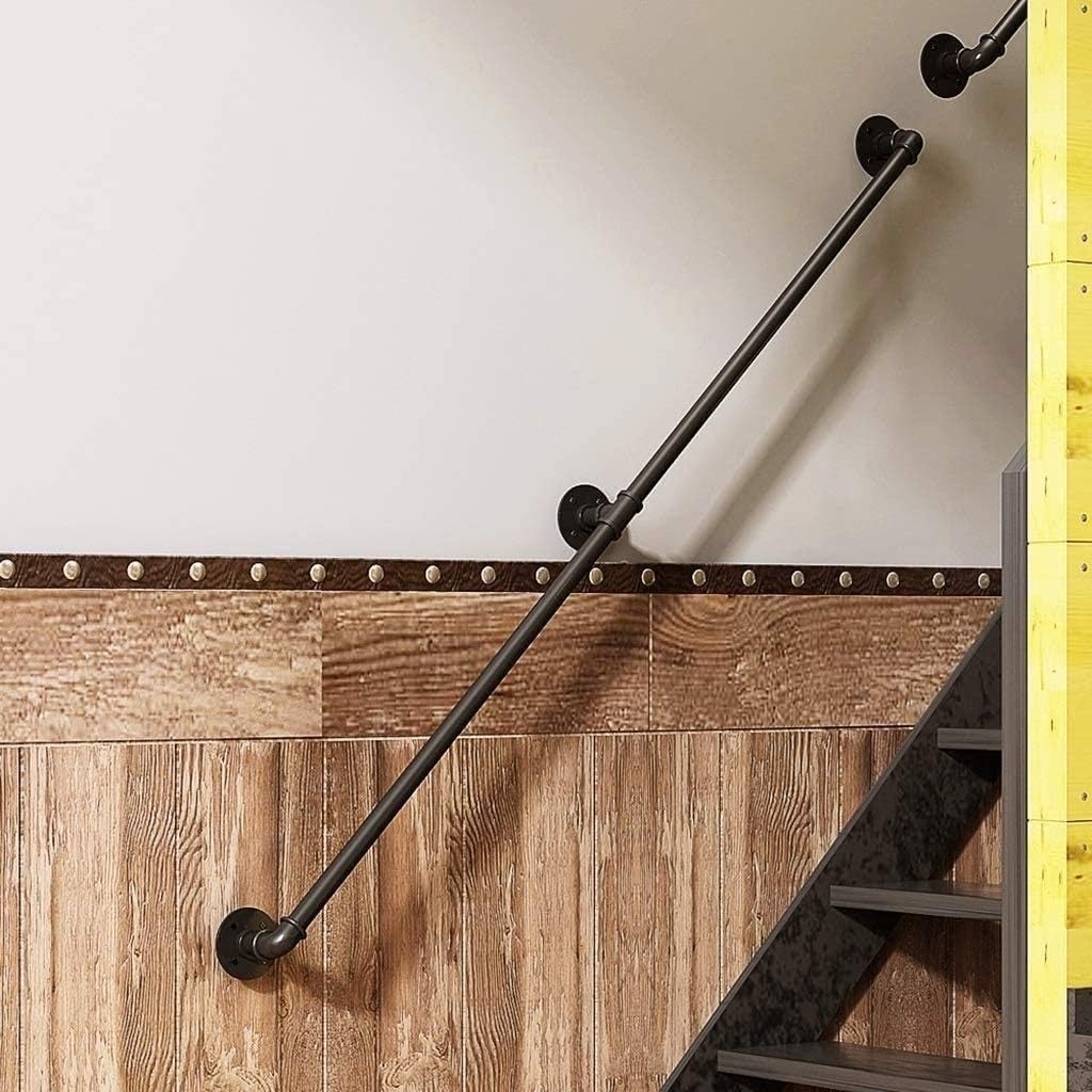 Staircase Handrail Rail Banister Kit,Complete Kit Stair Parts for Indoor and Outdoor Safety Railing Rail Support for The Elderly /30Cm(1Ft)