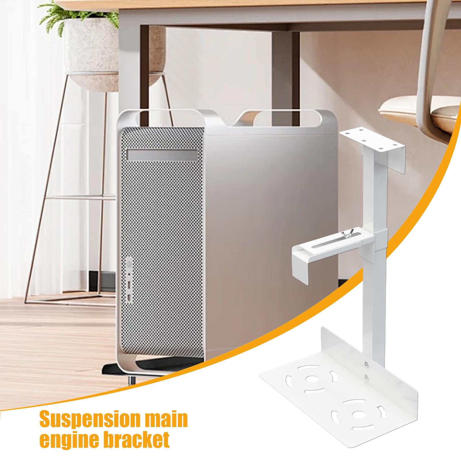 Soporte Ajustable para PC para Debajo del Escritorio, Soporte de Pared y Debajo del mostrador, Altura y Ancho Ajustables, soporta hasta 66 Libras