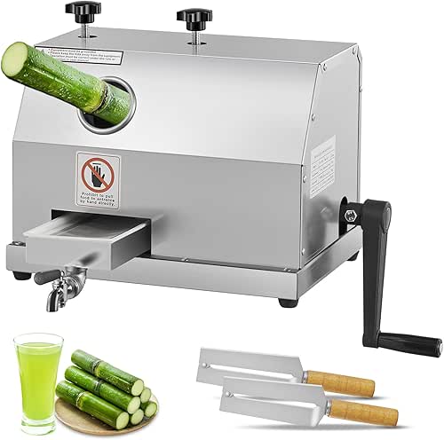 FOHERE Commercial Sugarcane Juicer, 110LBS/H High Output Sugar Cane Press